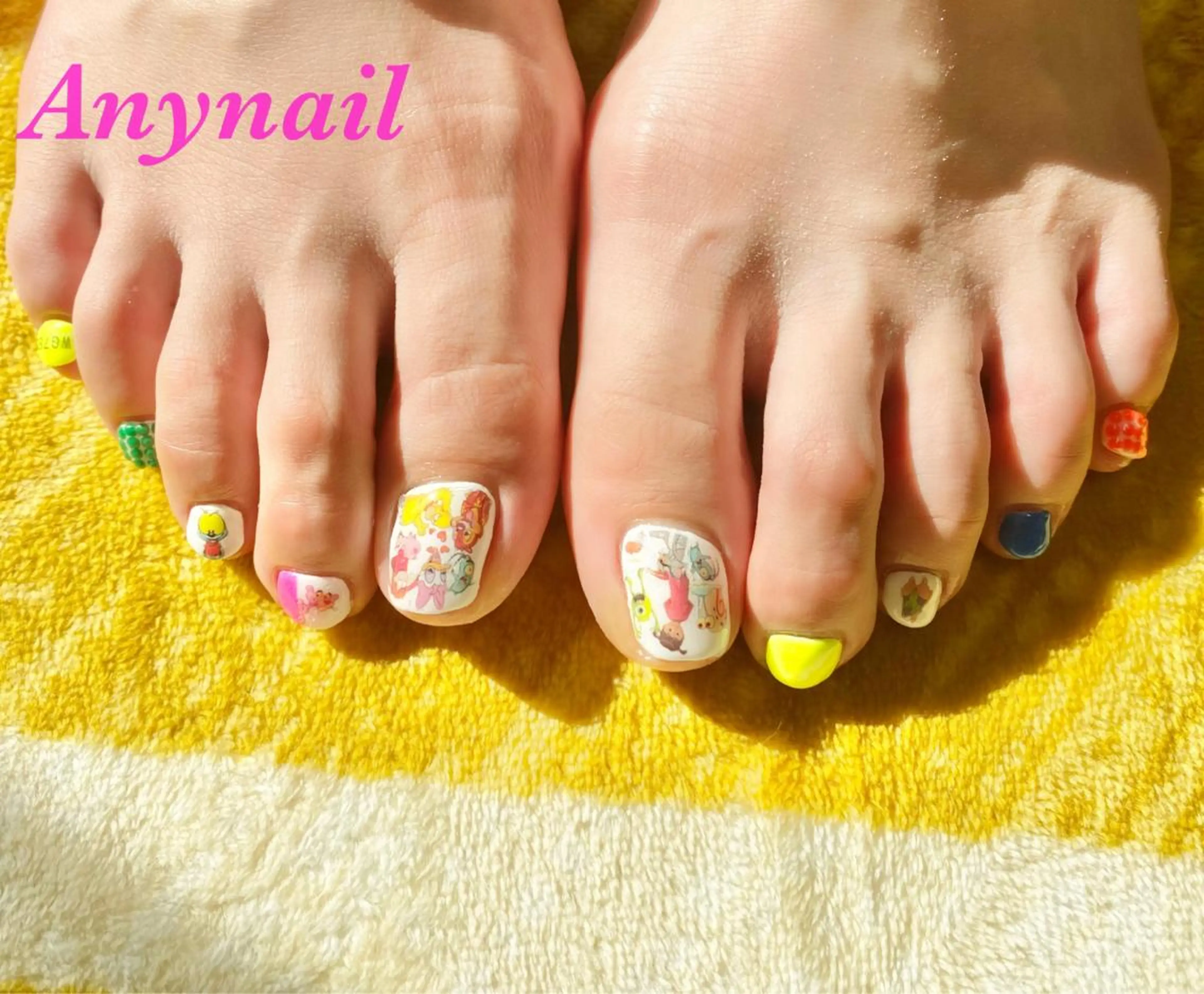 ネイル ブルー フットネイル 岩澤 恵子のネイルデザイン