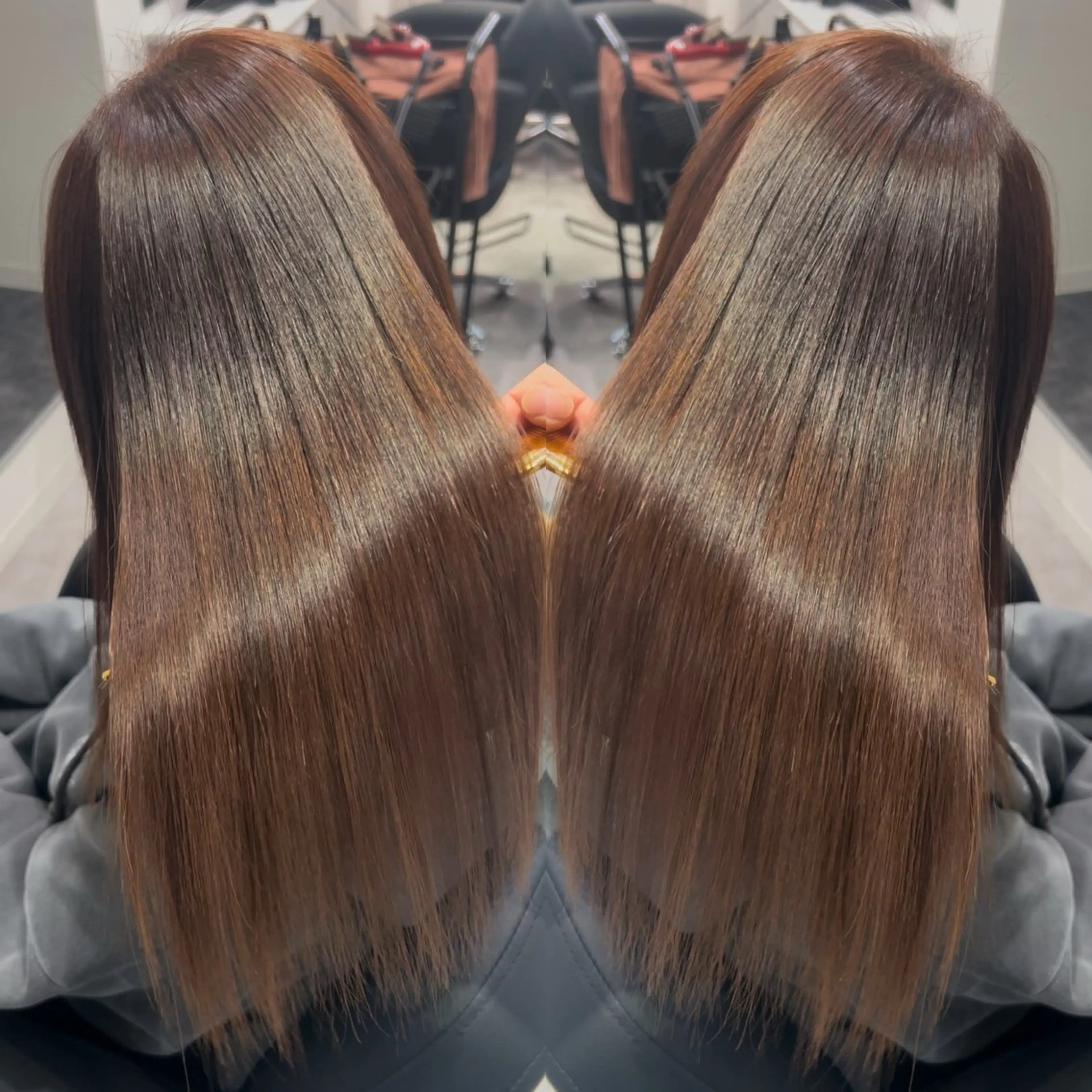 セミロング パーマ 縮毛矯正 カット 縮毛矯正 トリートメント ヘッドスパ メンズパーマ/艶 モテカラー/福井悟朗のヘアスタイル