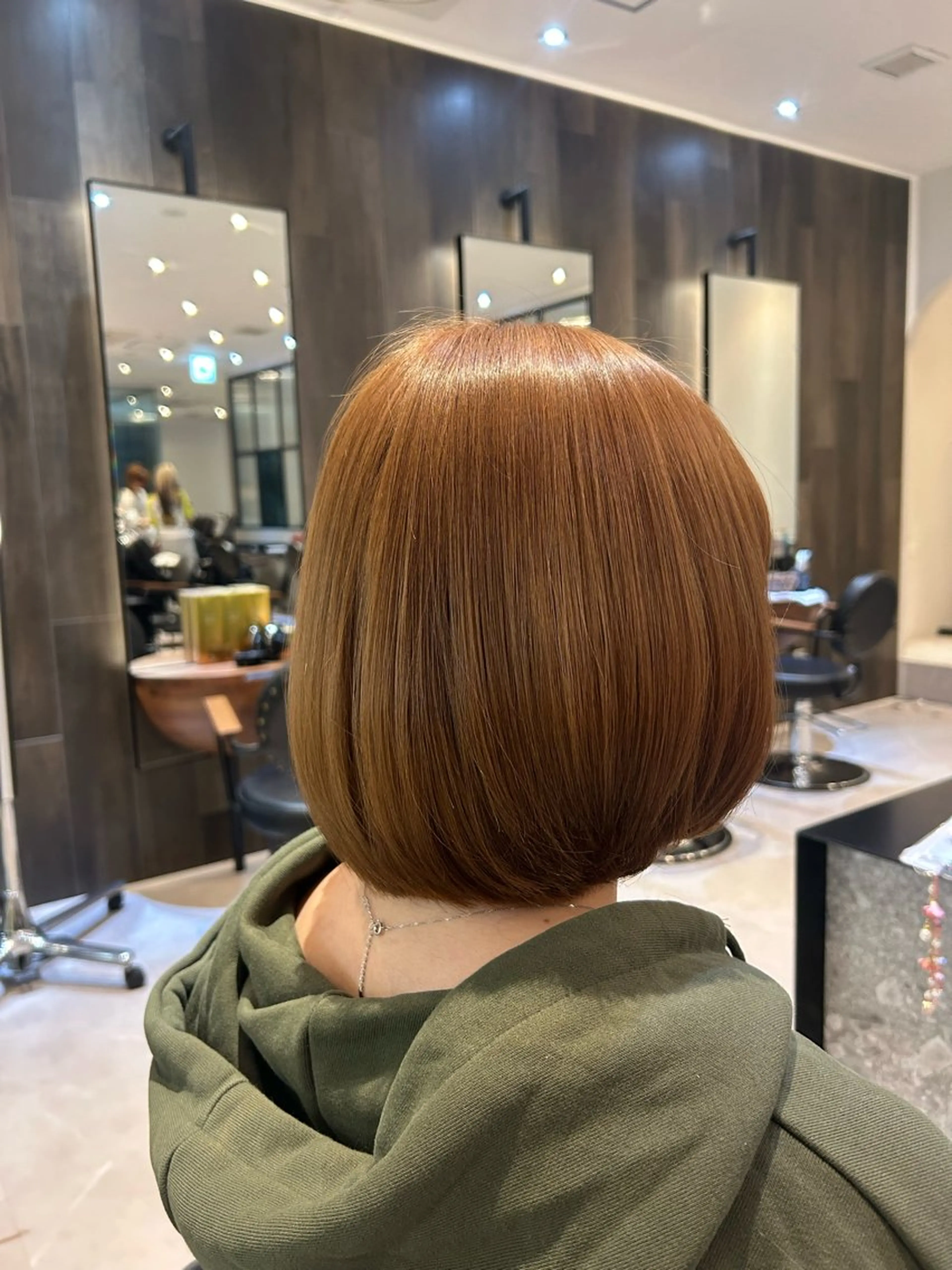 ミディアム カラー ヘアアレンジ ブラウンカラー 透明感カラー ボブ レイヤーカット 縮毛矯正/カット/ 韓国ヘア/蛯原🍤のヘアスタイル