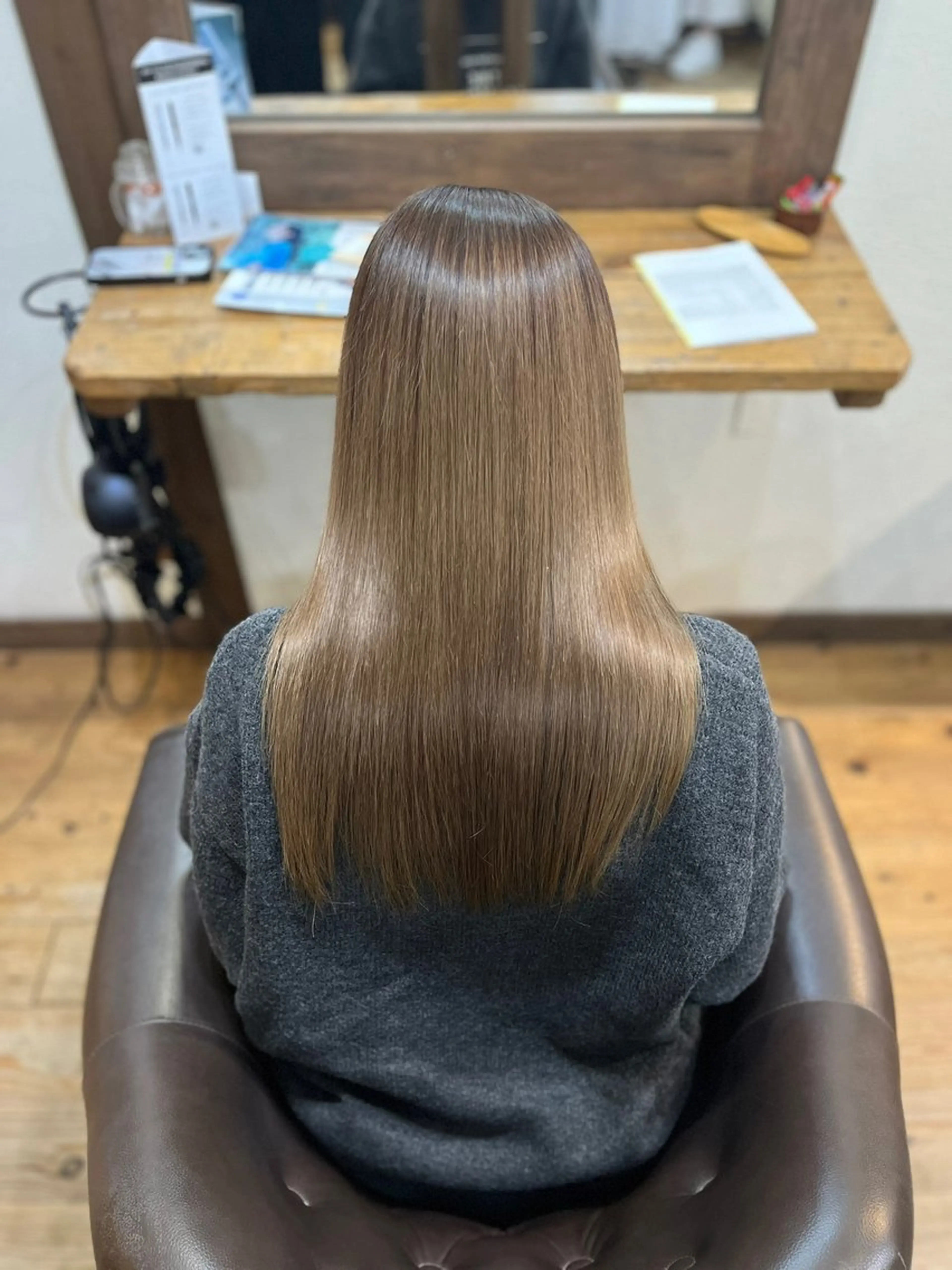 ロング カット 縮毛矯正 トリートメント 西元 群/艶髪/髪質改善のヘアスタイル