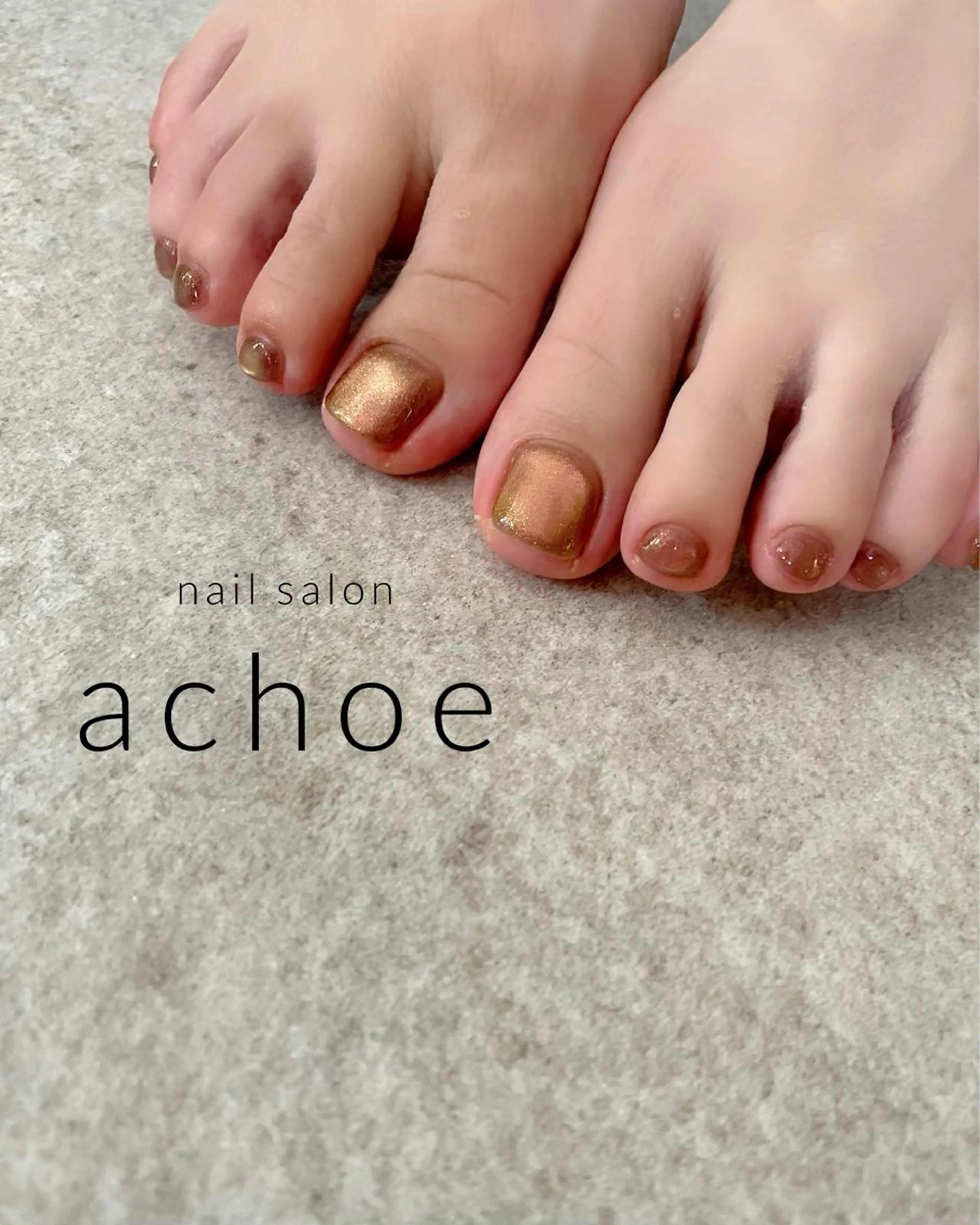 ネイル フットネイル マグネットネイル "achoe" コエ HARUNAのネイルデザイン