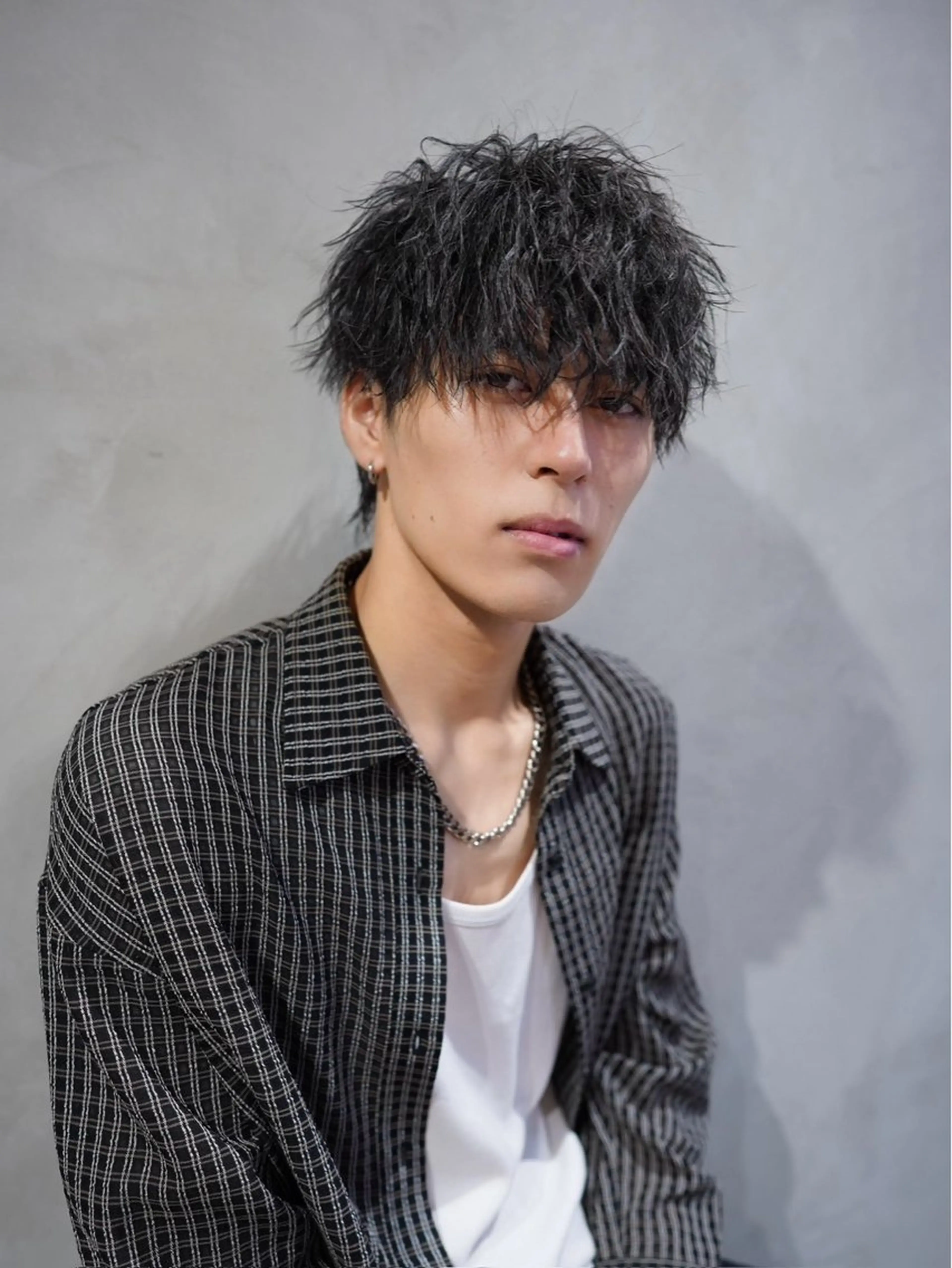 メンズ カット センターパート/ 暖色カラーayuのヘアスタイル