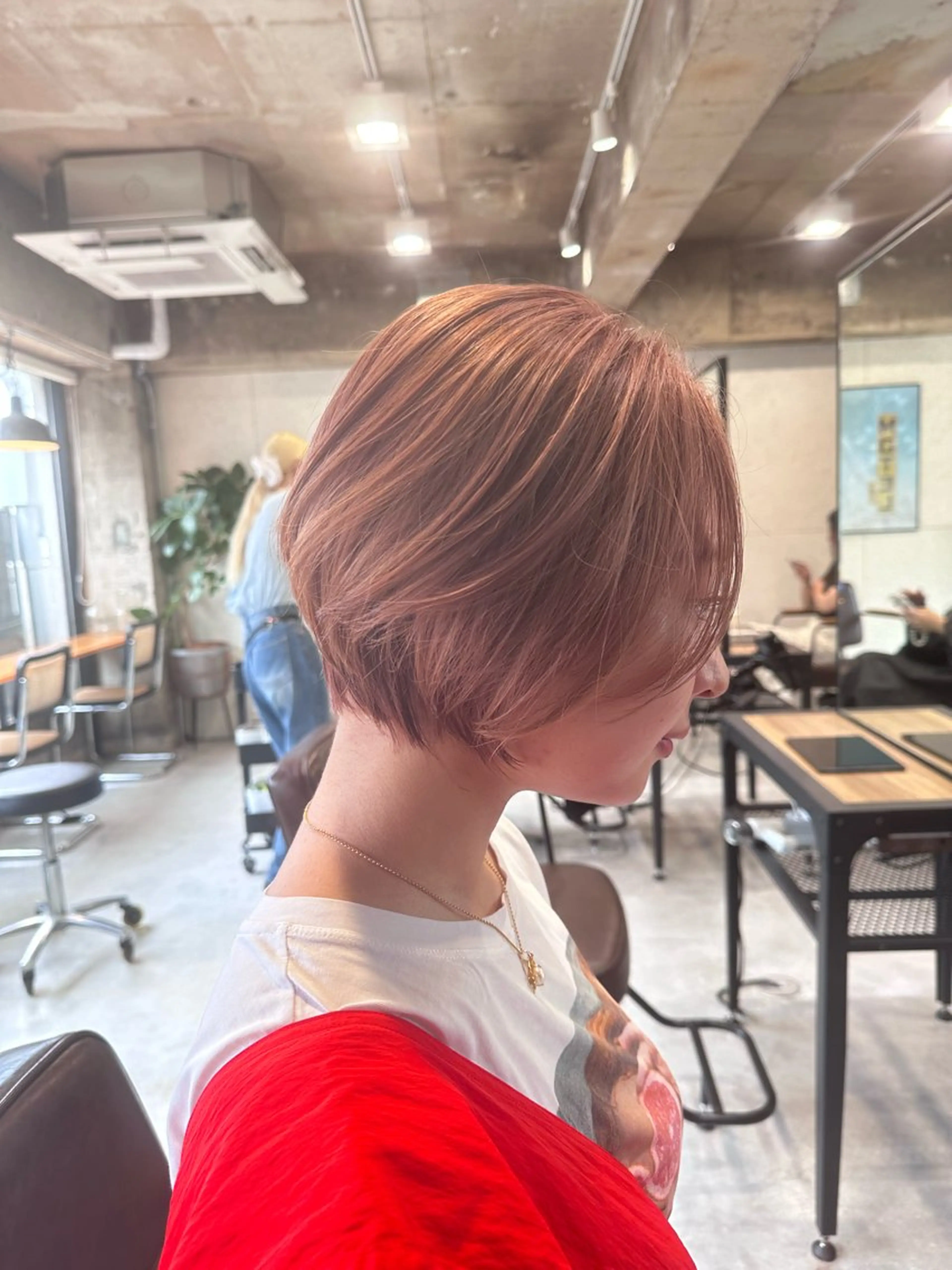 ショート 顔まわりレイヤー 韓国風ヘア レイヤーカット ローレイヤー 縮毛矯正 Masena所属・【必ず似合わせます】 川口航平のヘアスタイル