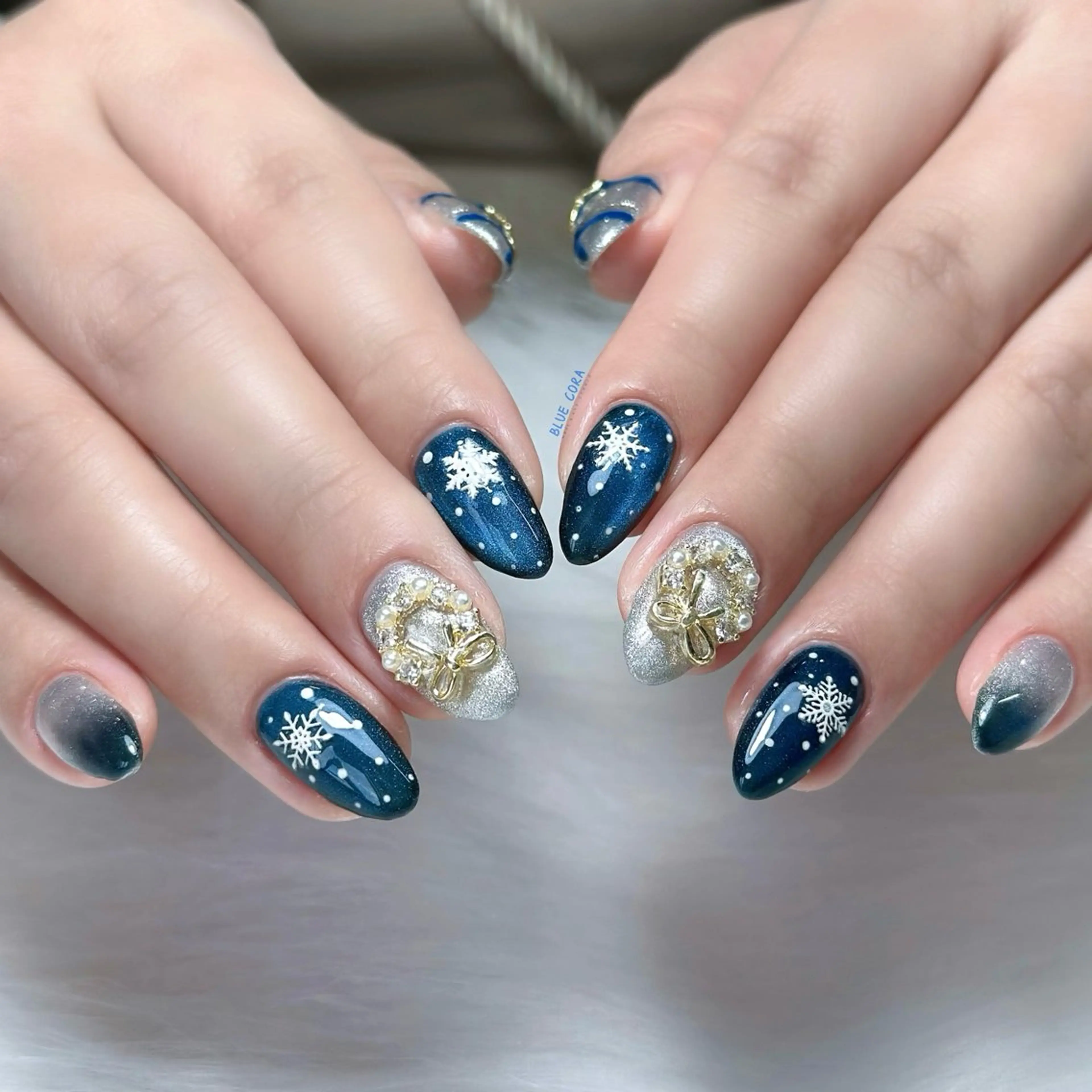 ネイル マグネットネイル マットネイル BLUE CORA所属・BLUE CORAのネイルデザイン