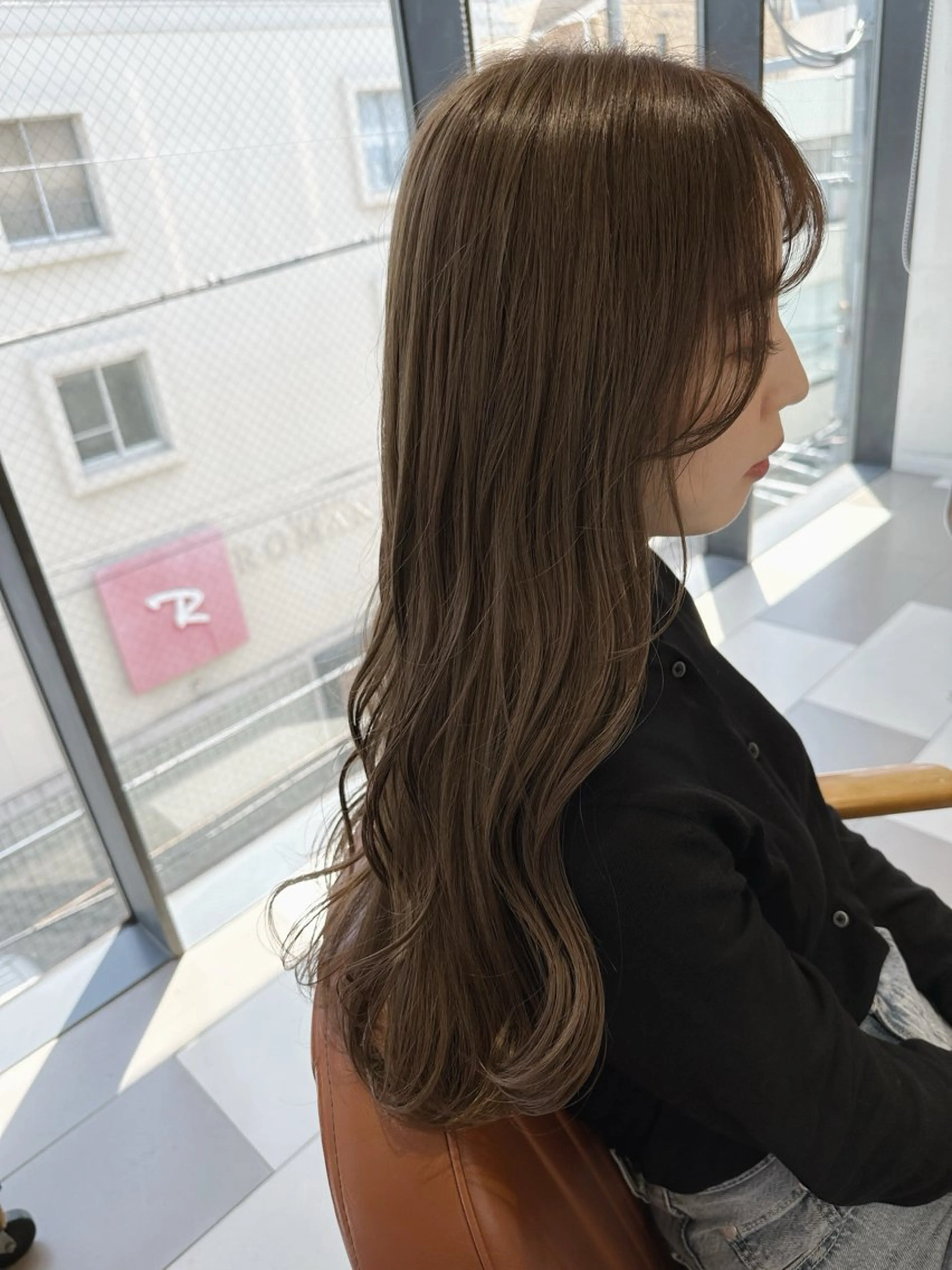 ロング カラー オリーブカラー カット ヘアカラー トリートメント hibiki/セット /透明感カラーのヘアスタイル