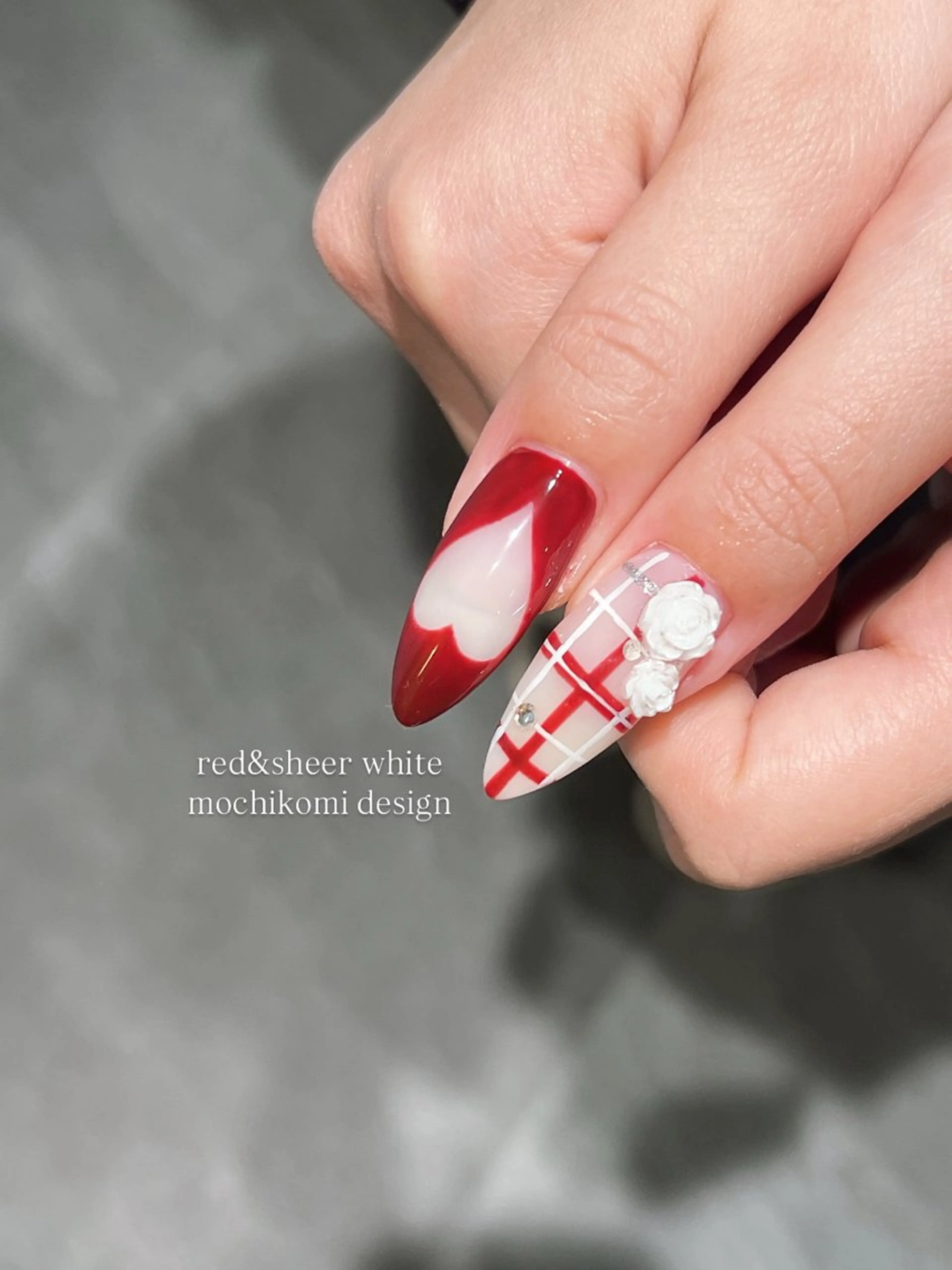 ネイル ハート ハンドネイル nail salon MUAのネイルデザイン