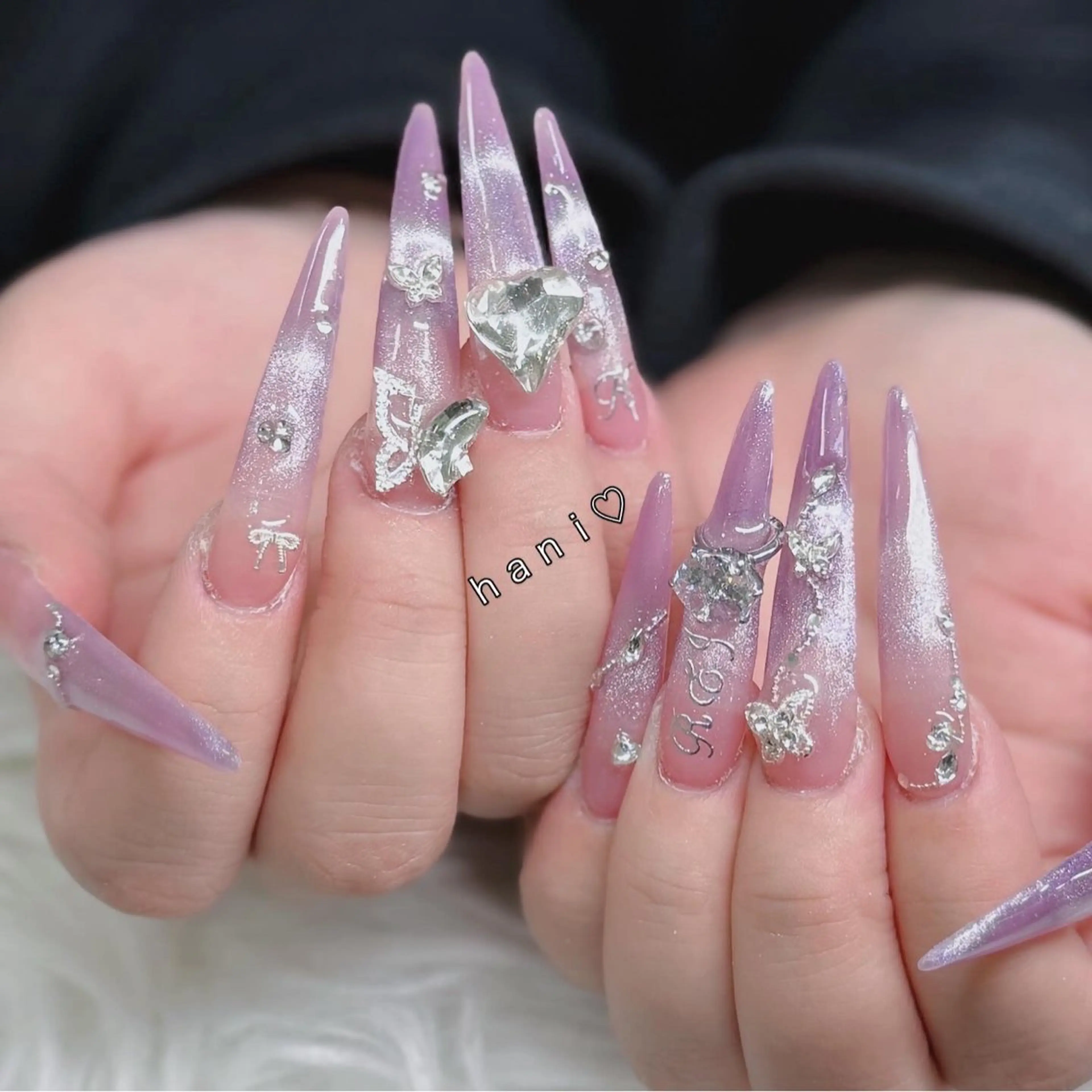 ネイル フットネイル フレンチネイル グラデーション 韓国ネイル ロングネイル ハンドネイル Hani Nail Salonのネイルデザイン