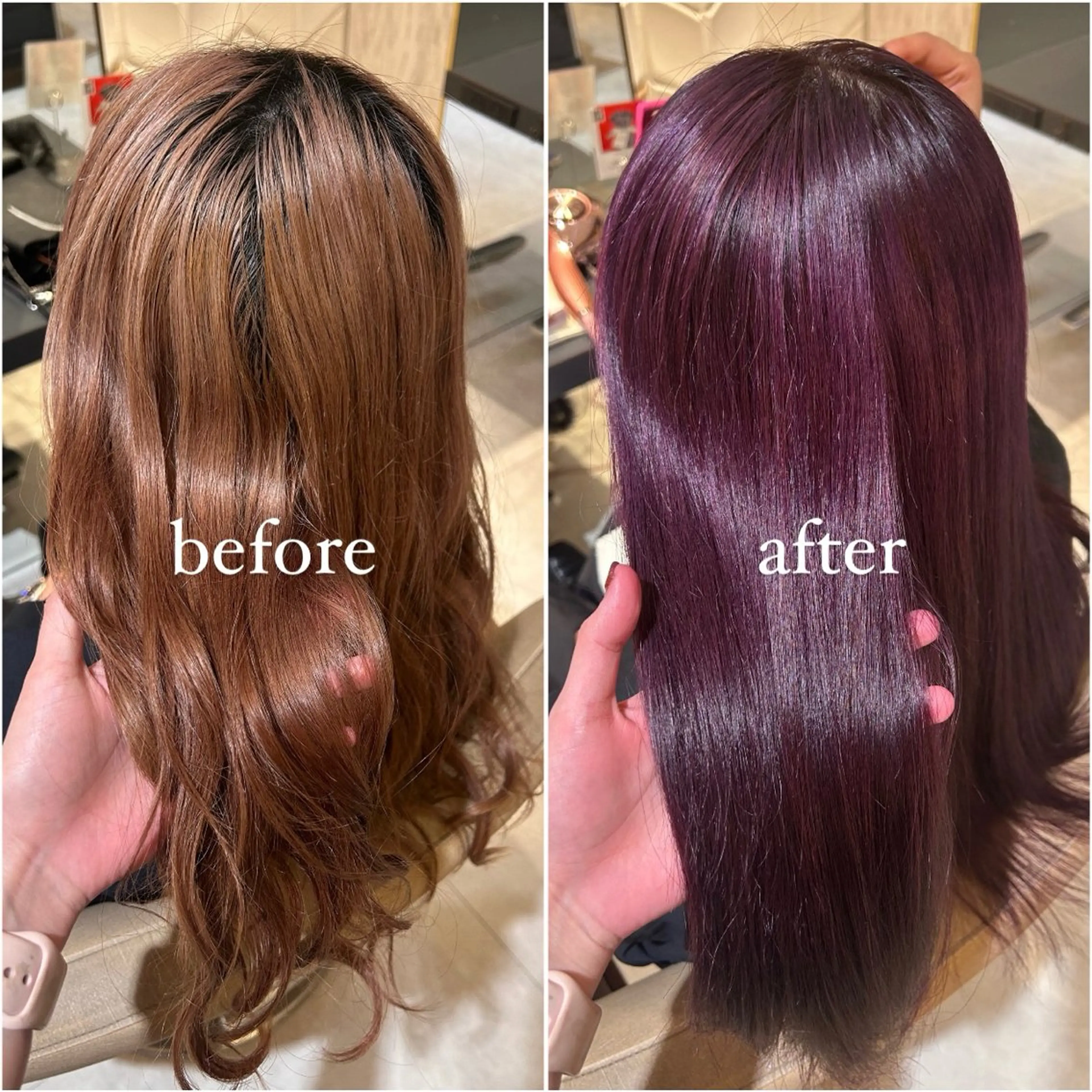 ロング パープルカラー トリートメント ヘアカラー 🩶kind虎井遥音 カットモデル募集中のヘアスタイル