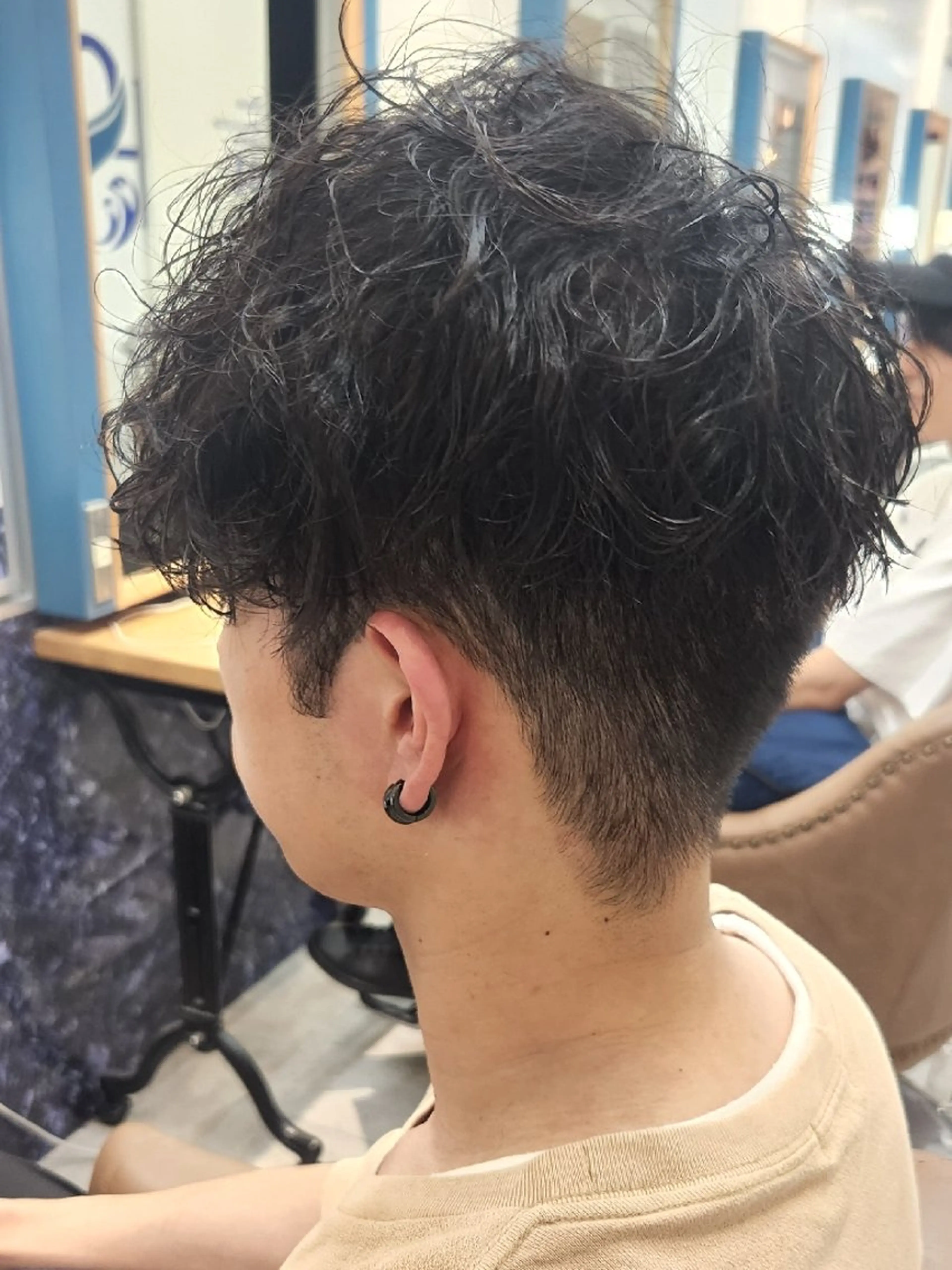 ショート メンズ パーマ マンバンヘア メンズパーマ 卒業式のヘアスタイル Signhair所属・🌟あかり🌟 #Sign hairのヘアスタイル