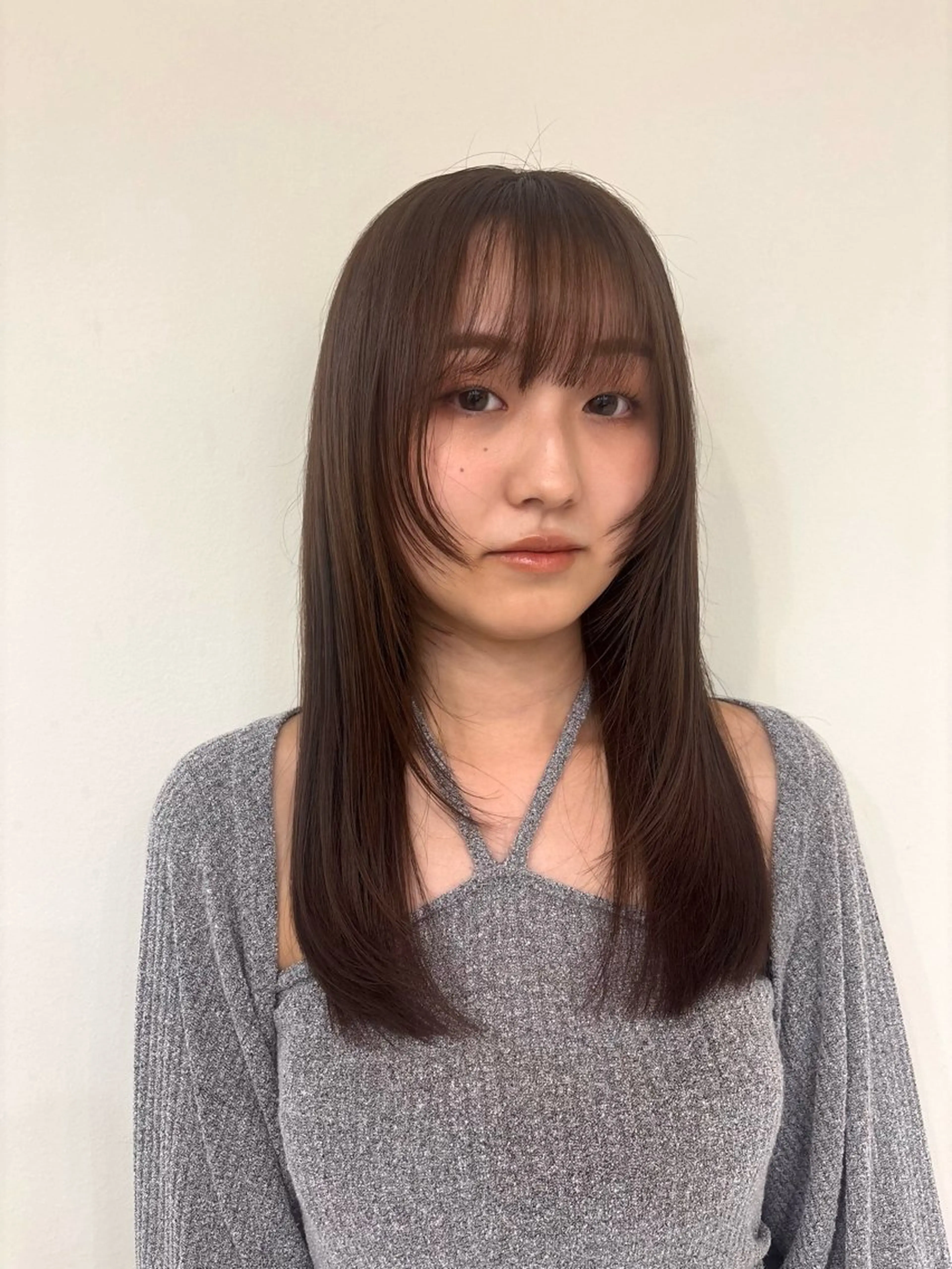 ロング 顔まわりレイヤー 顔周りカット レイヤーカット MASHU ADOBE所属・美髪/ケアリスト /ストレート /愛実のヘアスタイル