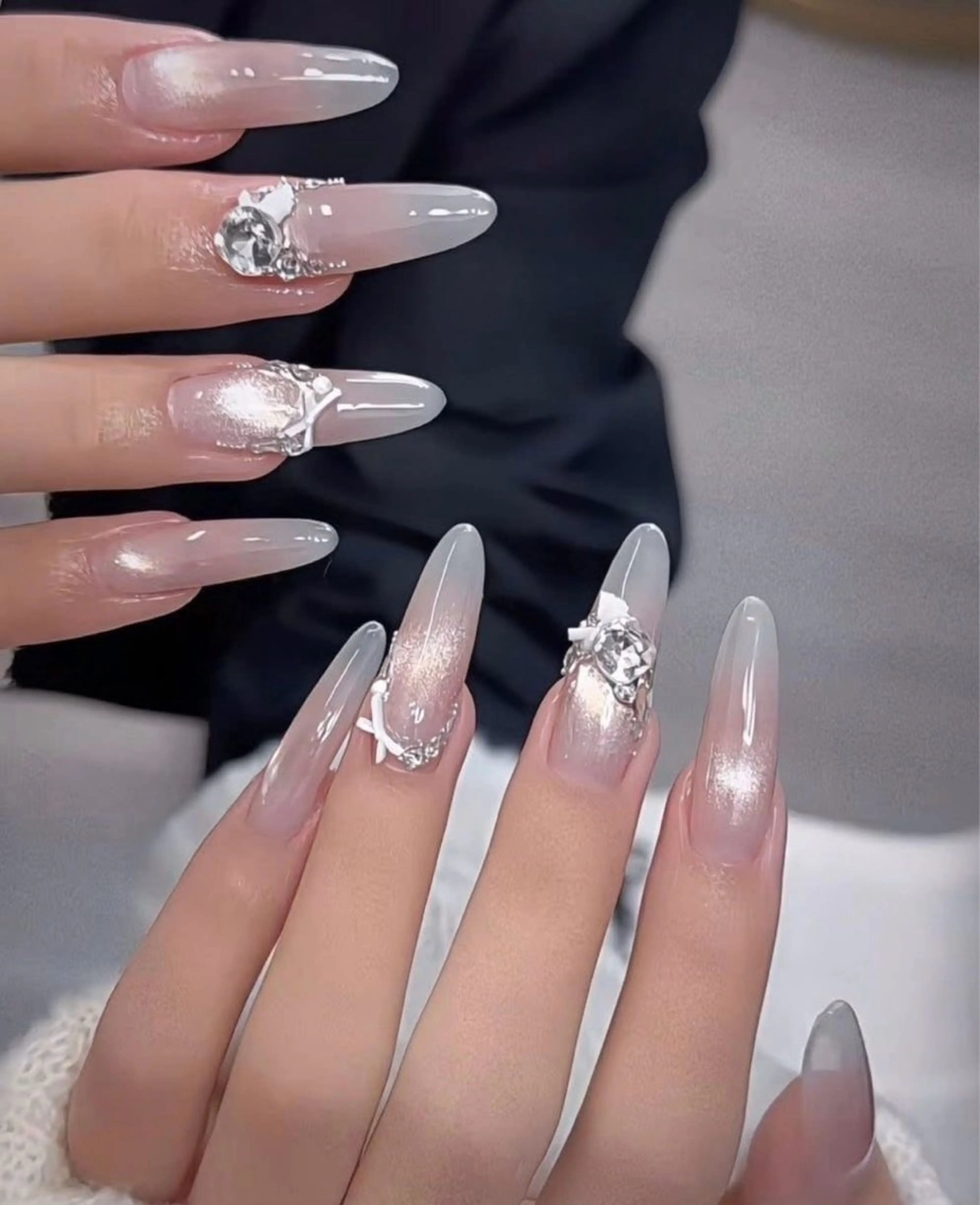 ネイル 長さ出し フットネイル ジェルネイル 韓国ネイル マグネットネイル YMT NailStudio所属・YMT NailStudioのネイルデザイン