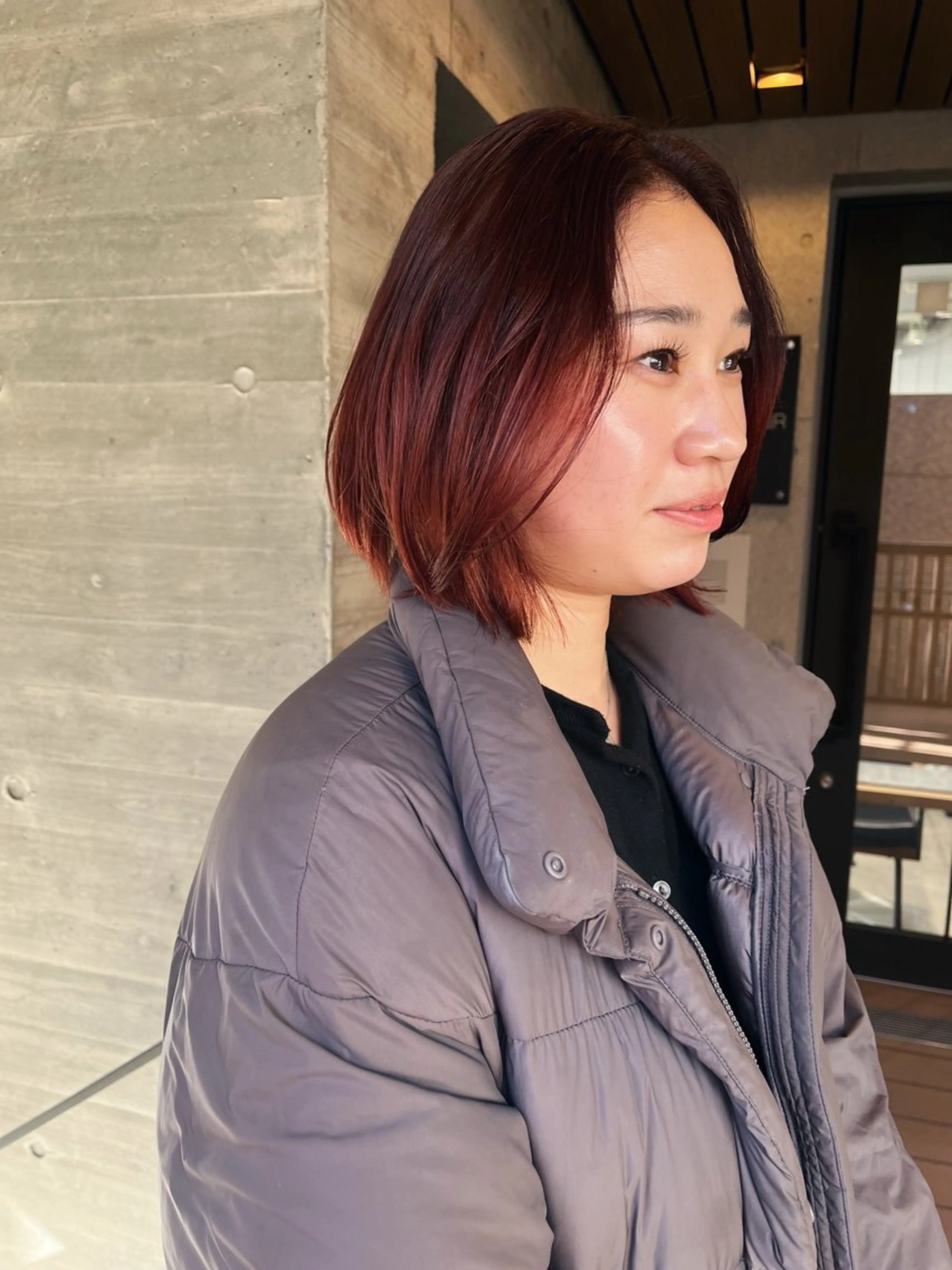 ミディアム カラー 暖色/パーマ 🌼クニトウメイのヘアスタイル