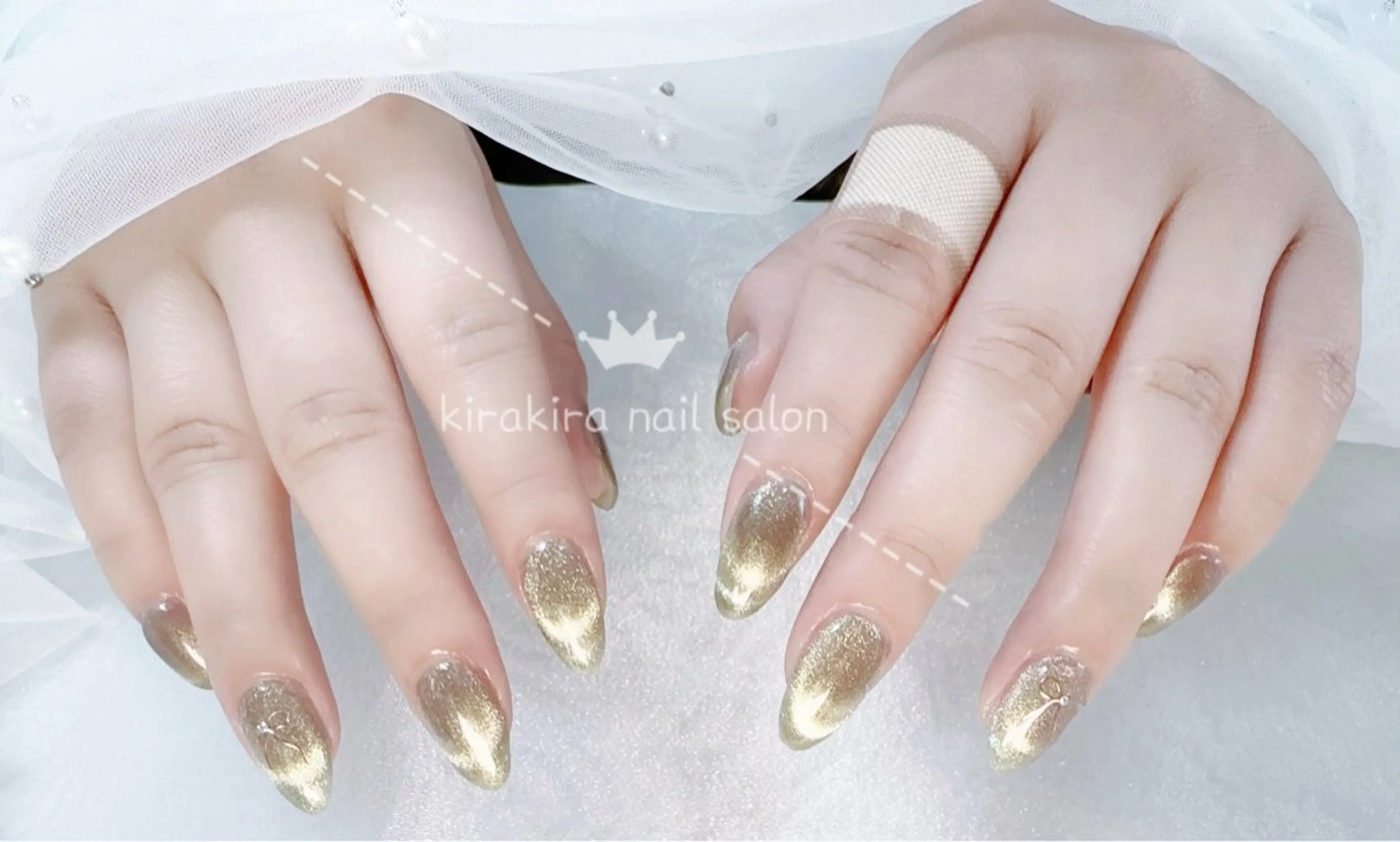 ネイル フレンチネイル キラキラネイル マグネットネイル Kirakira Nail salonのネイルデザイン