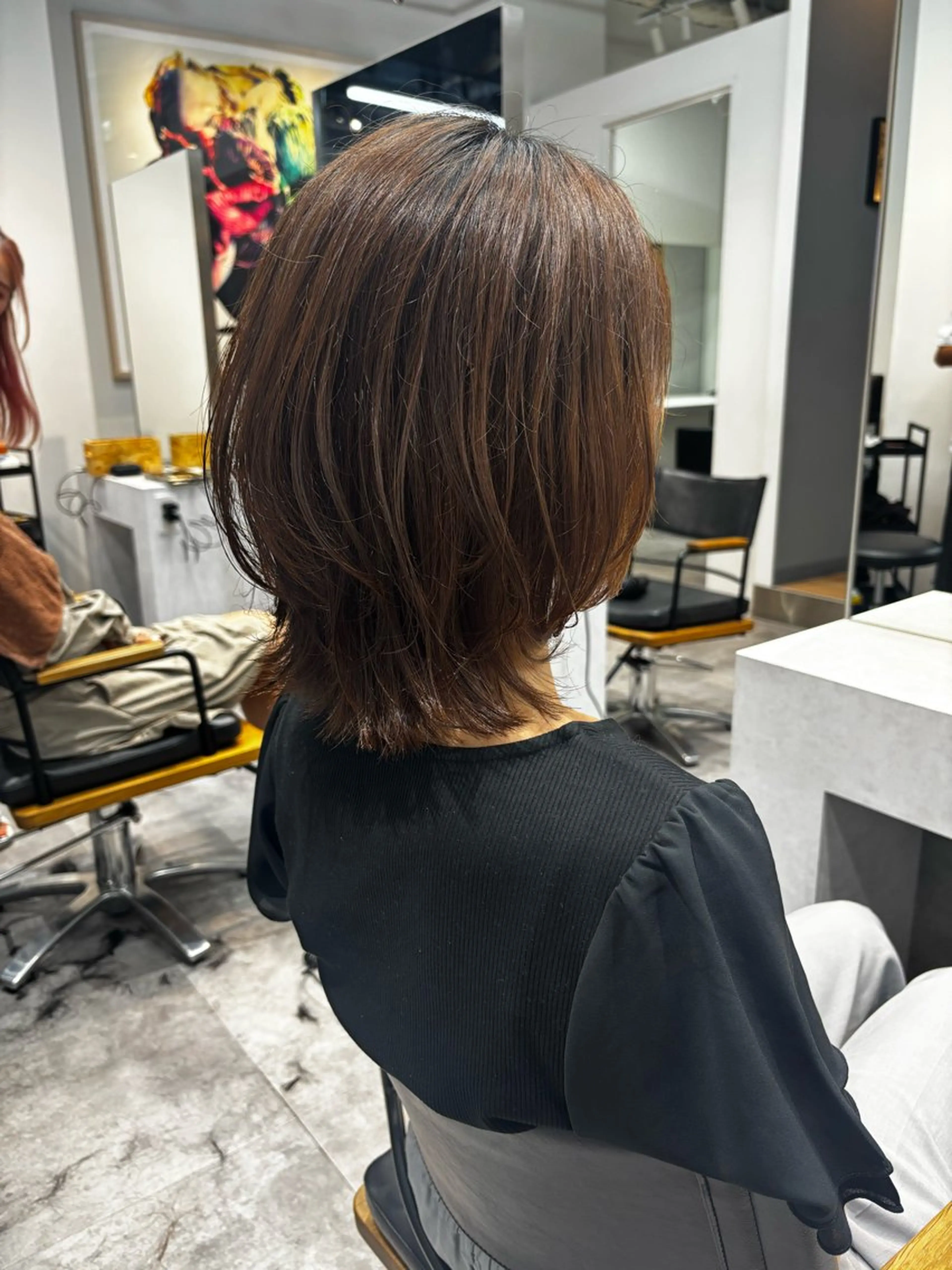 ボブ/ミディアム🍓レイヤーカット🍓すきバサミを使わない柔らかいスタイルの写真