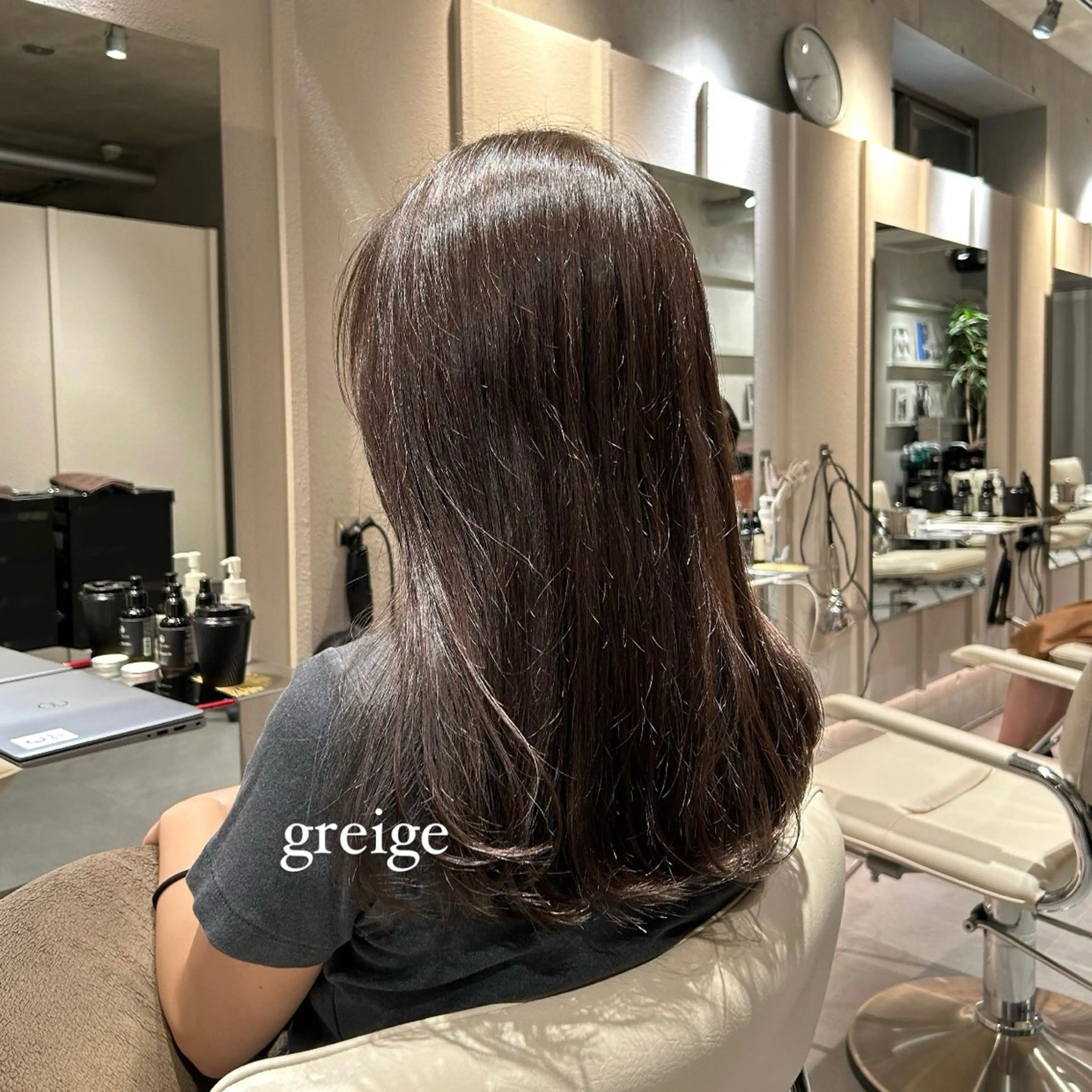 セミロング カラー ブリーチ 透明感カラー ダブルカラー ブリーチなしカラー ヘアカラー トリートメント 艶感/ナチュラル 🌿マアヤのヘアスタイル