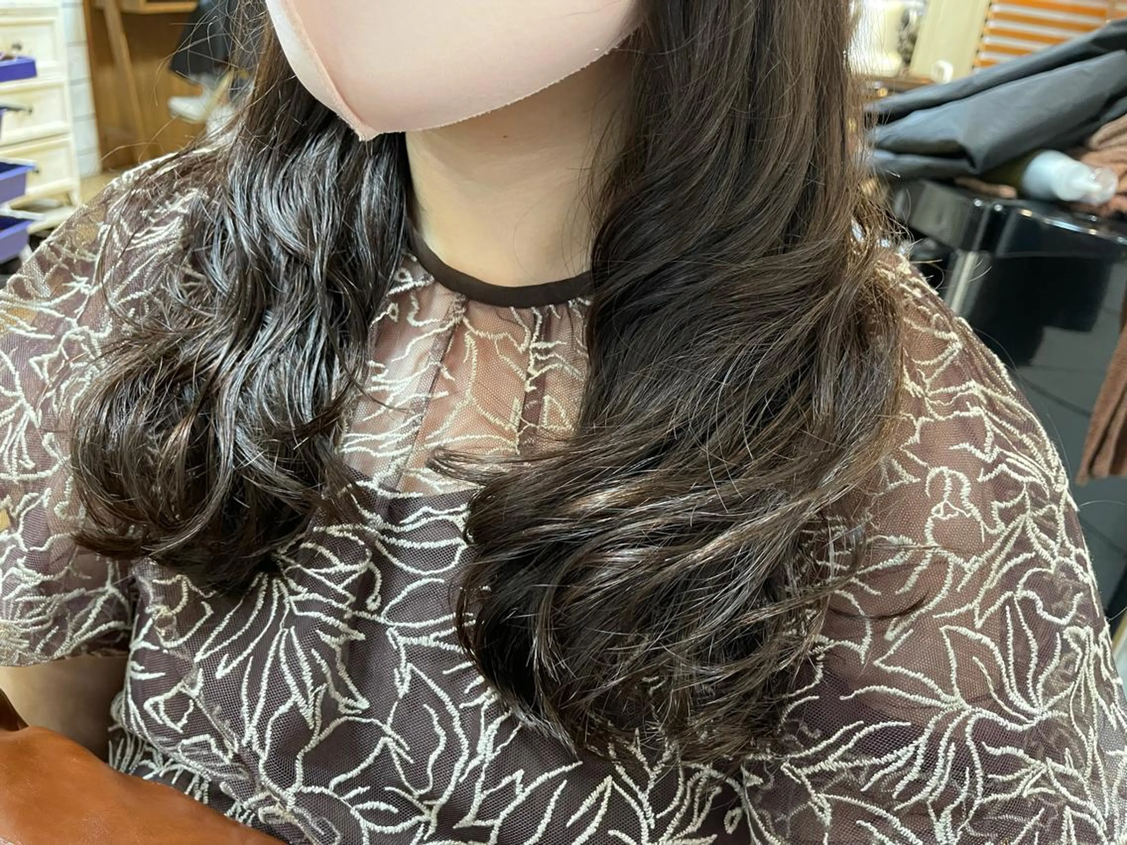 セミロング パーマ セミロングパーマ トリートメント 平田 たかしのヘアスタイル