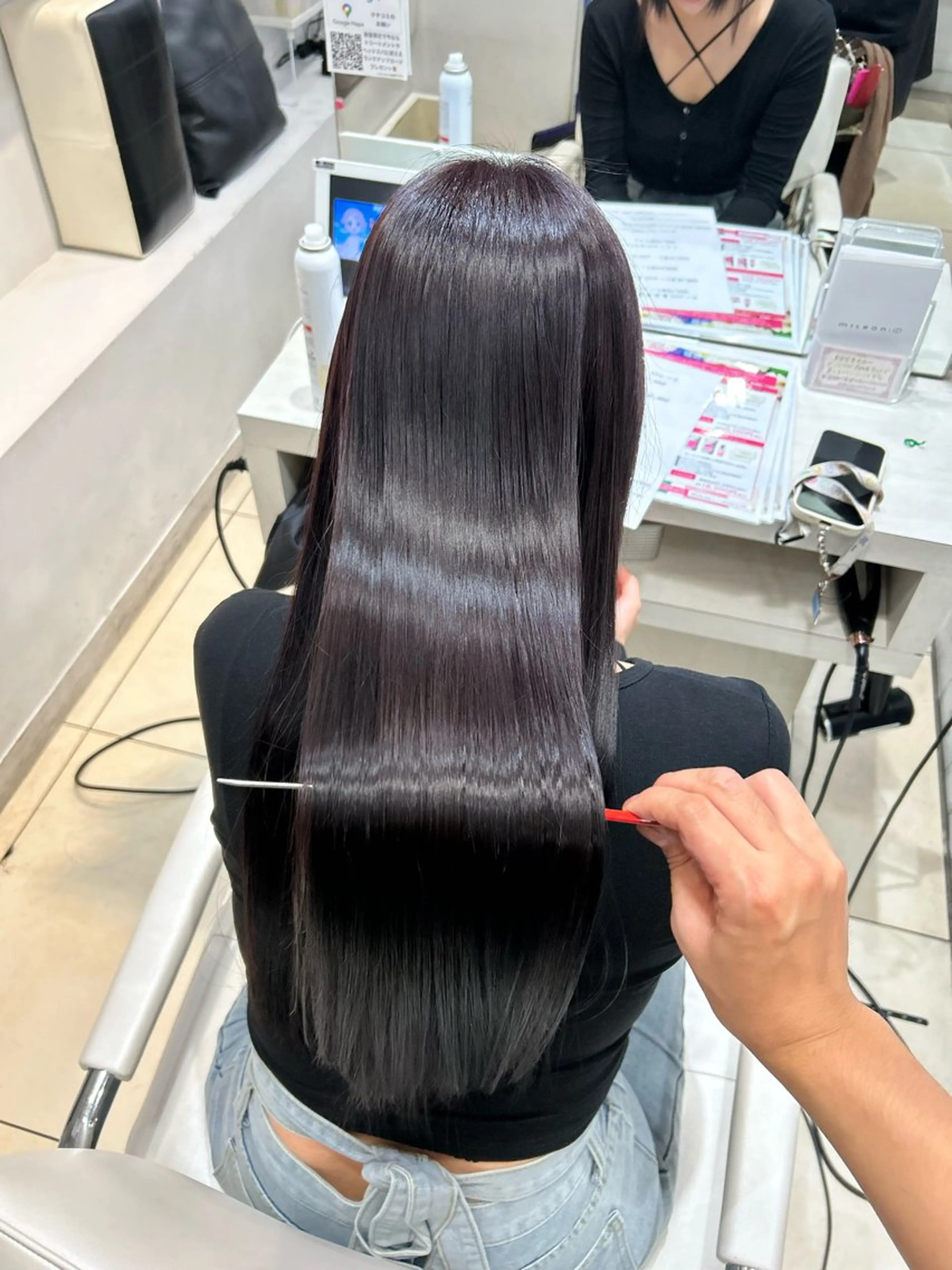 ロング カット ヘアカラー トリートメント 【髪質改善カラー】 瀧田嵐士🇰🇷のヘアスタイル