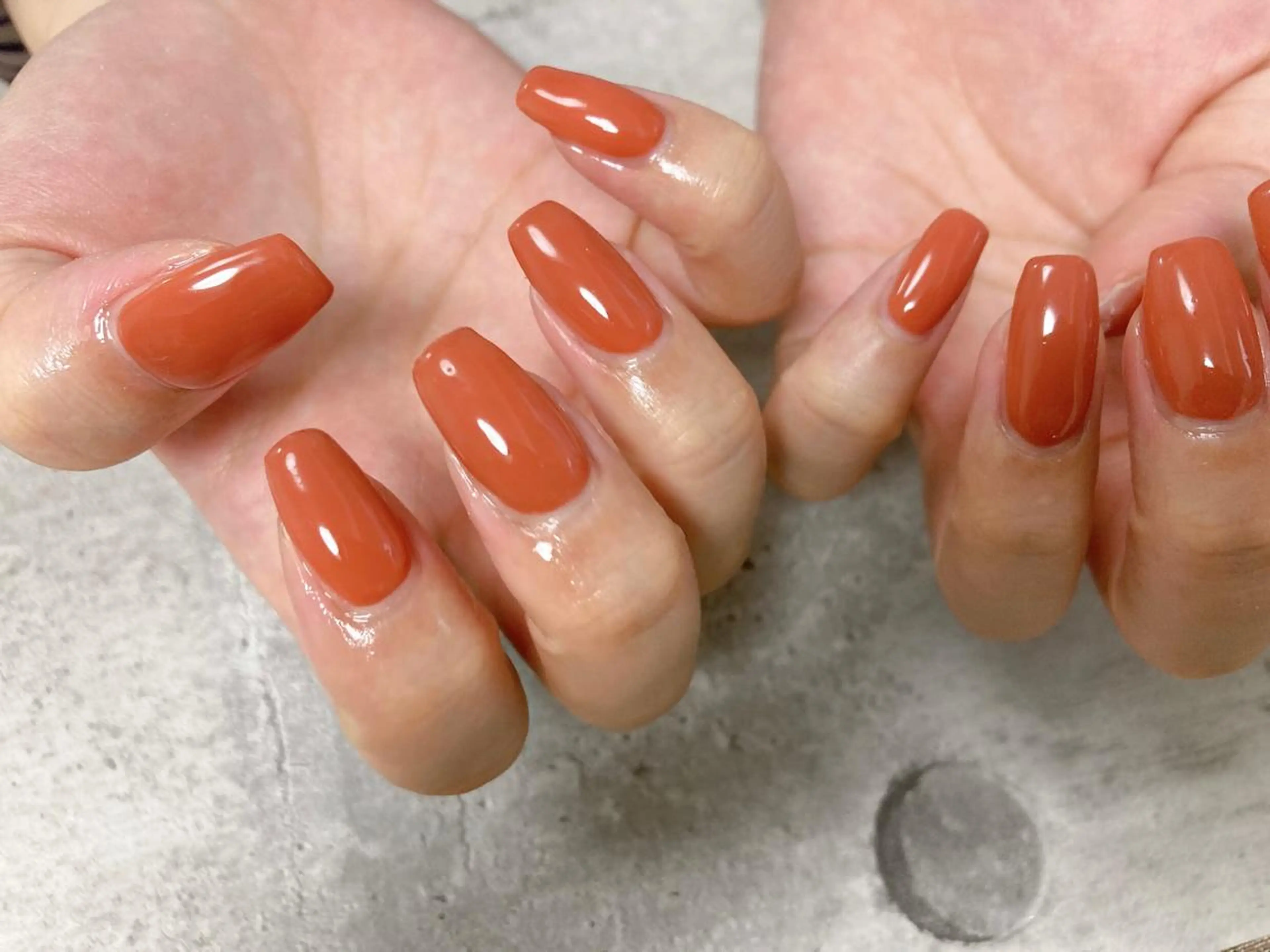 ネイル ワンカラーネイル ハンドネイル Mogu nail 二子玉川のネイルデザイン