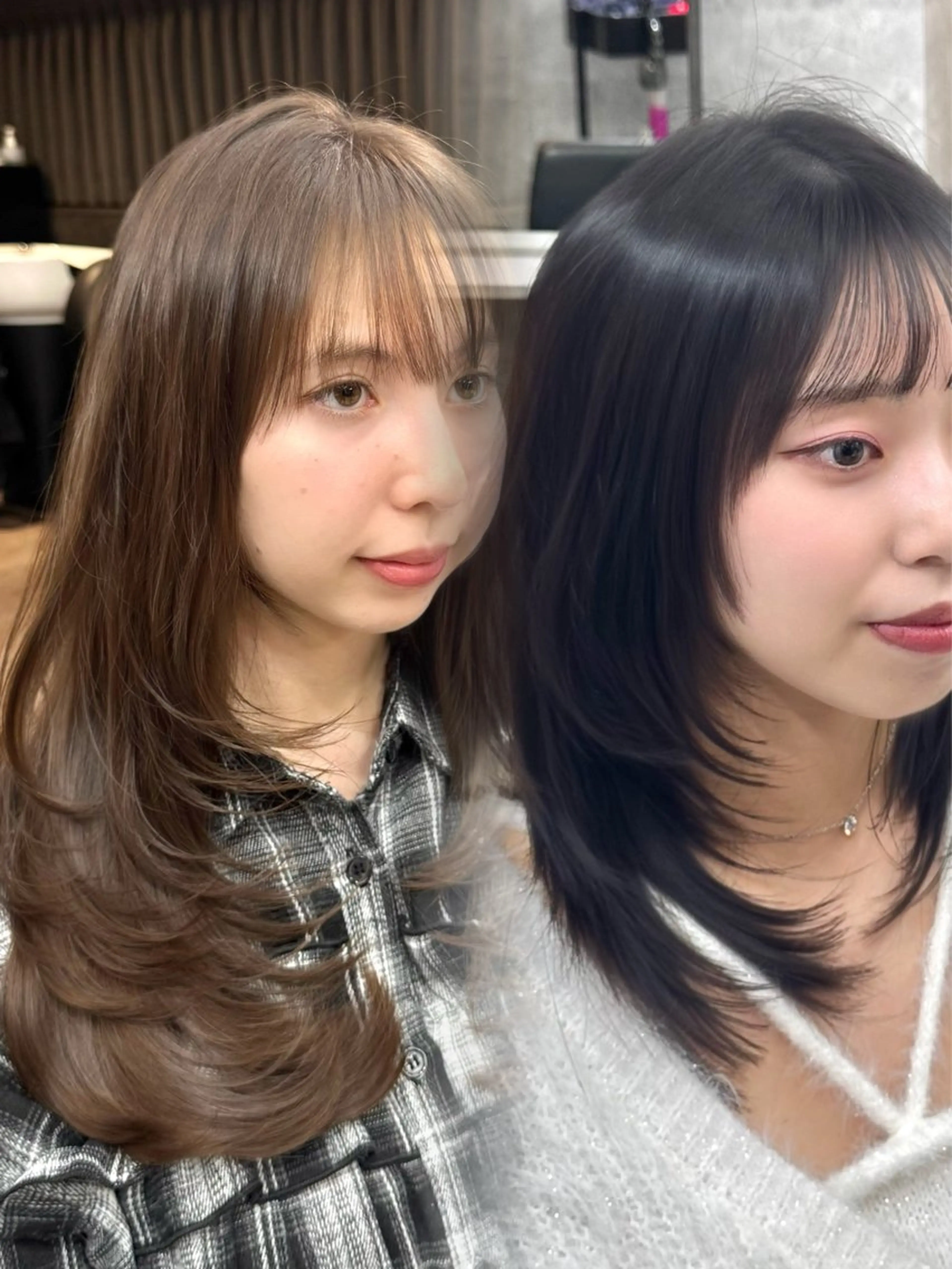 ロング カラー カット ヘアカラー トリートメント 新宿/顔周りカット/ レイヤー/YUYAのヘアスタイル