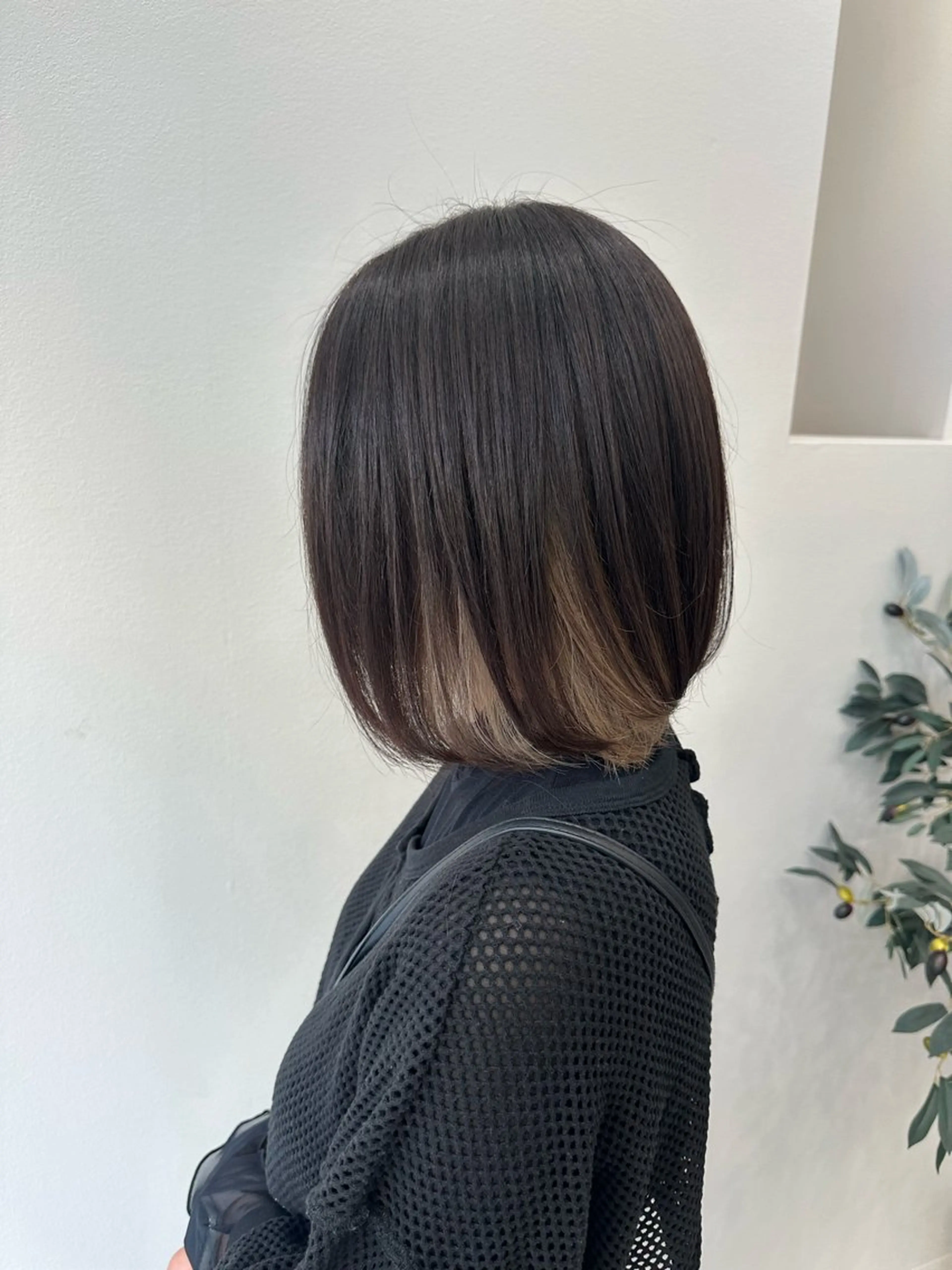 ミディアム カラー くせ毛 縮毛矯正 CoReまぁくん 癖毛お悩み専門のヘアスタイル