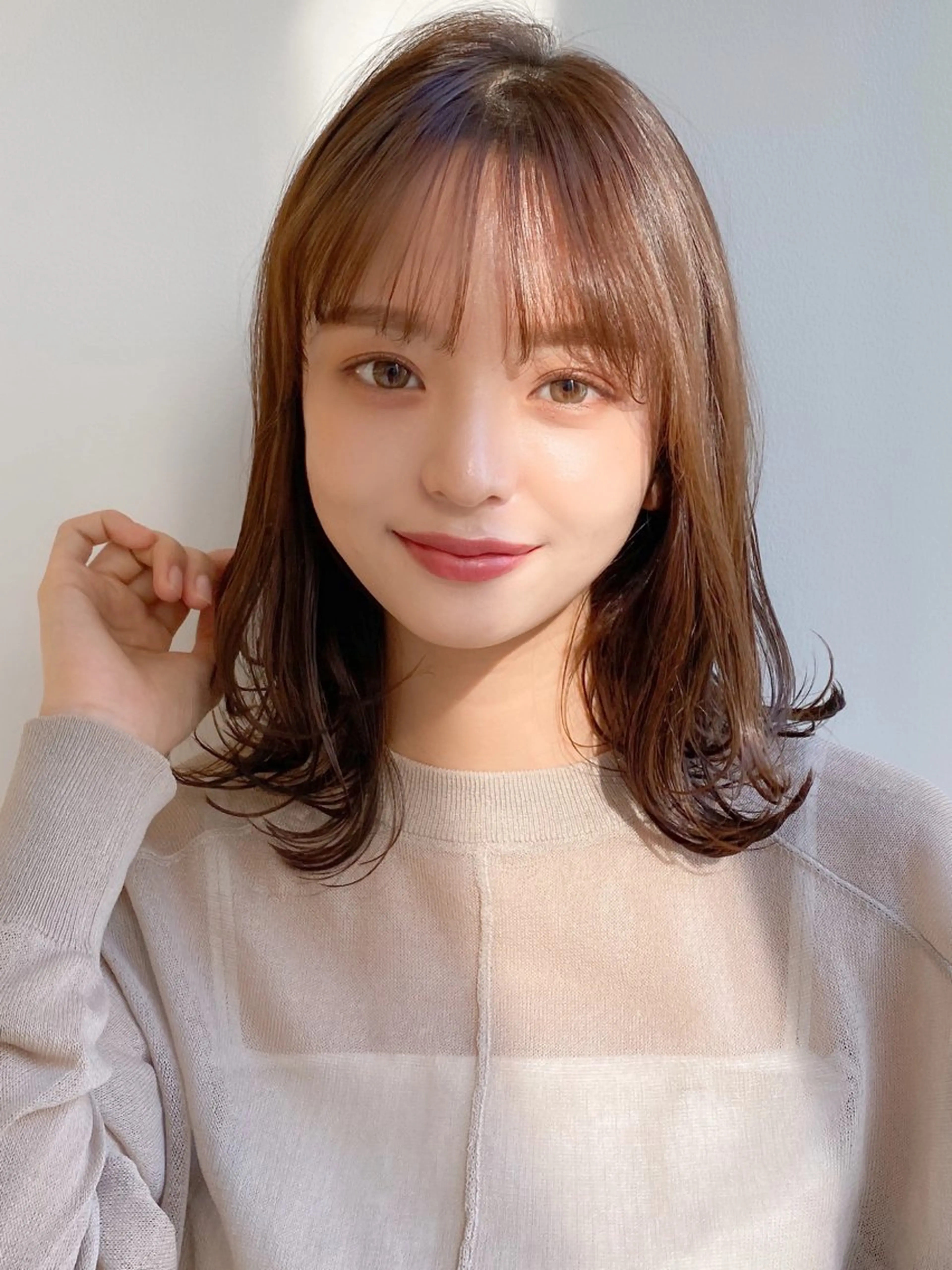 セミロング カラー くびれヘア レイヤーカット カット ヘアカラー トリートメント レイヤー×髪質改善✨ 渋谷/佐藤侑哉のヘアスタイル