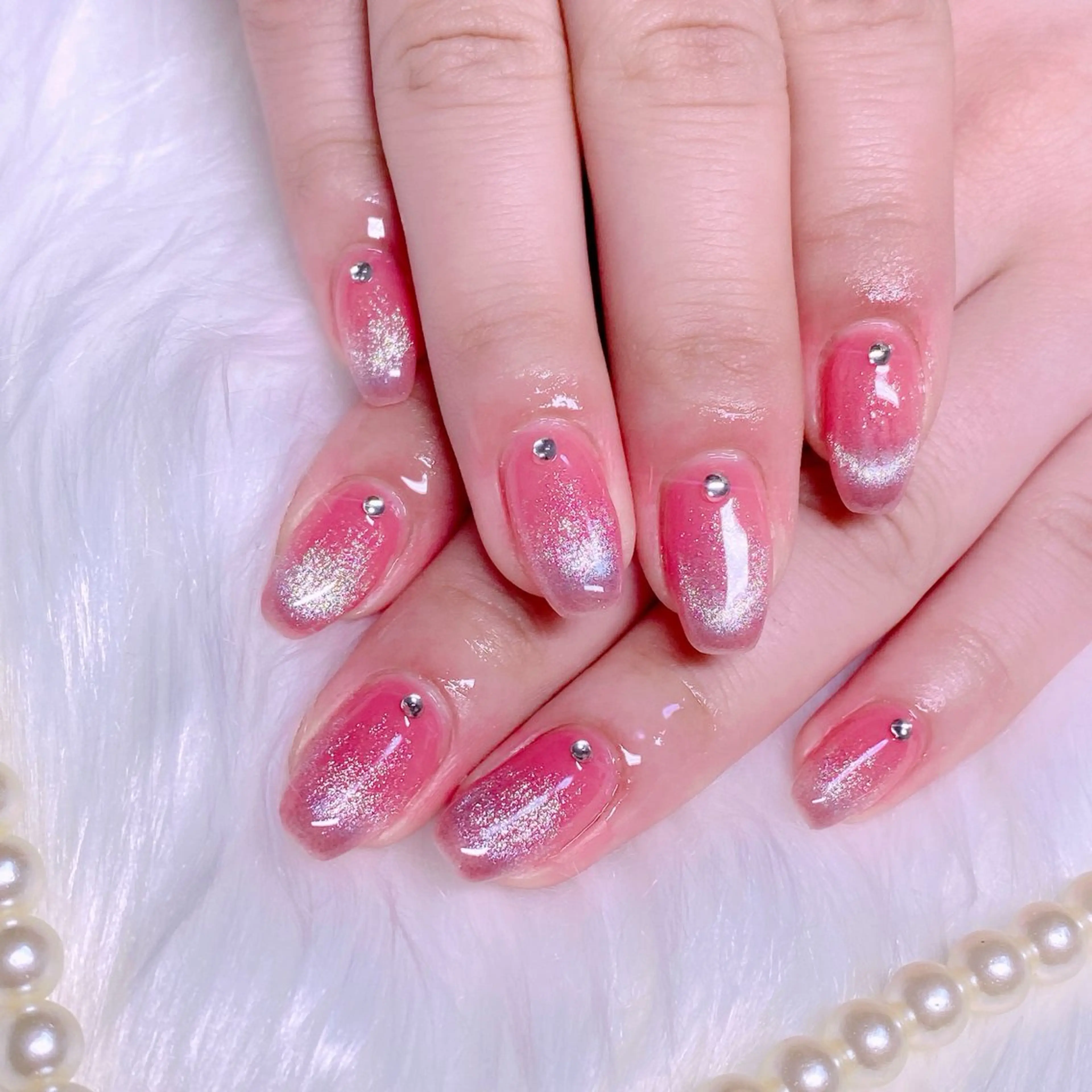 ネイル グラデーション マグネットネイル シンプルネイル Nail Yunaのネイルデザイン