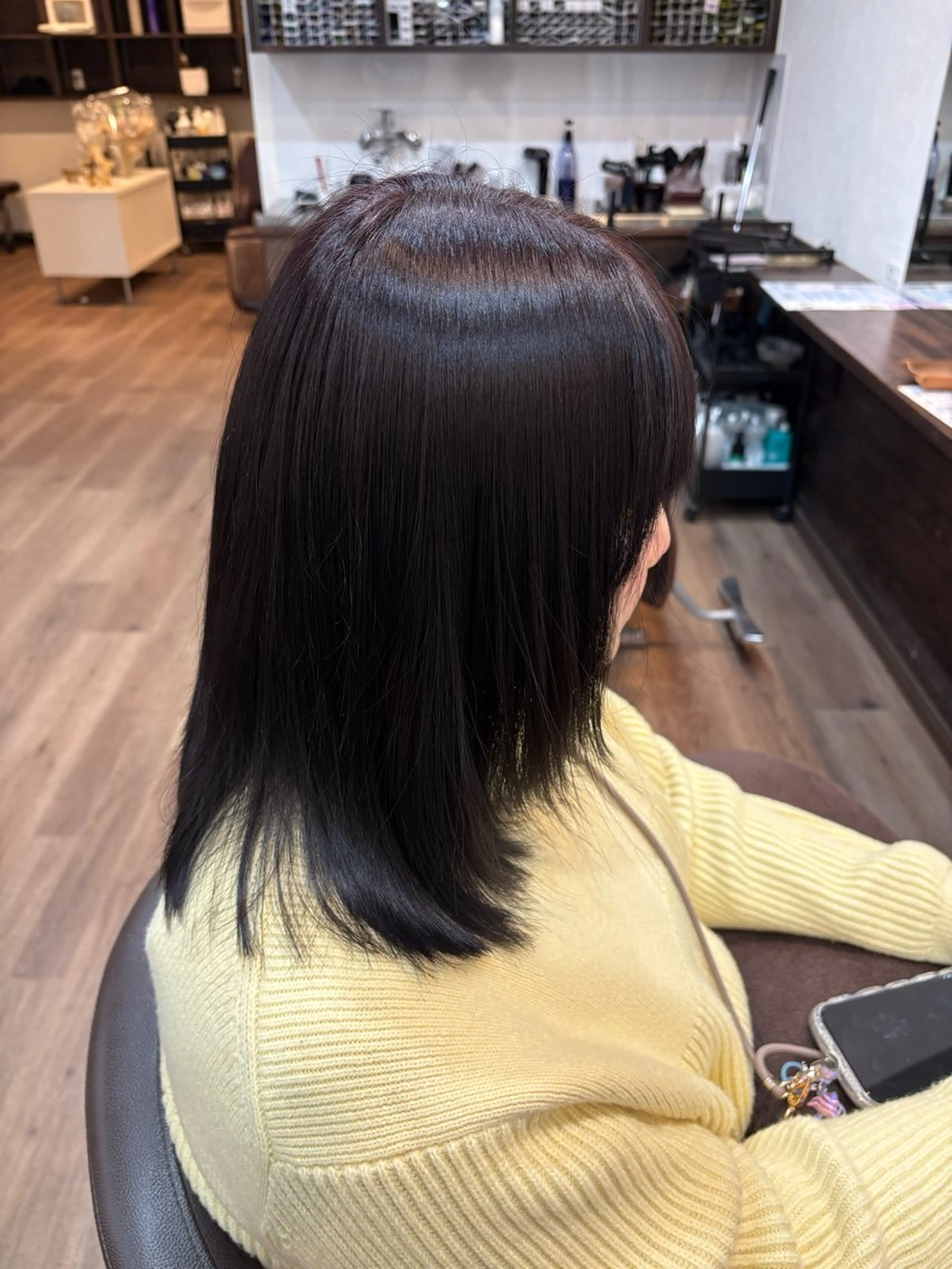 カラー ディープラベンダー ラベンダーカラー ヘアカラー 多田 彩那のヘアスタイル