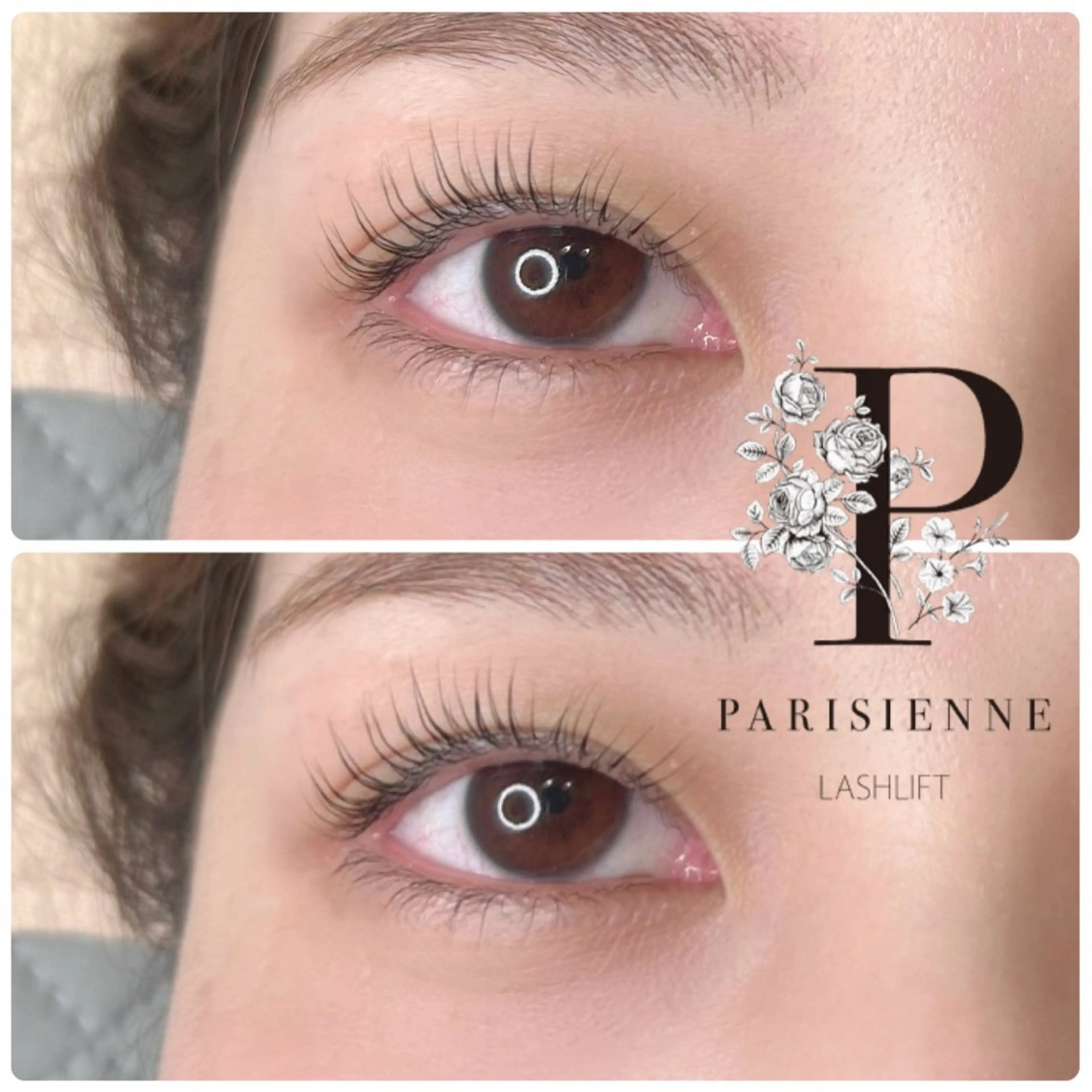 《技術向上メニュー》パリジェンヌラッシュリフト¥2500           オフ別途500円 LEDエクステ1000円の写真