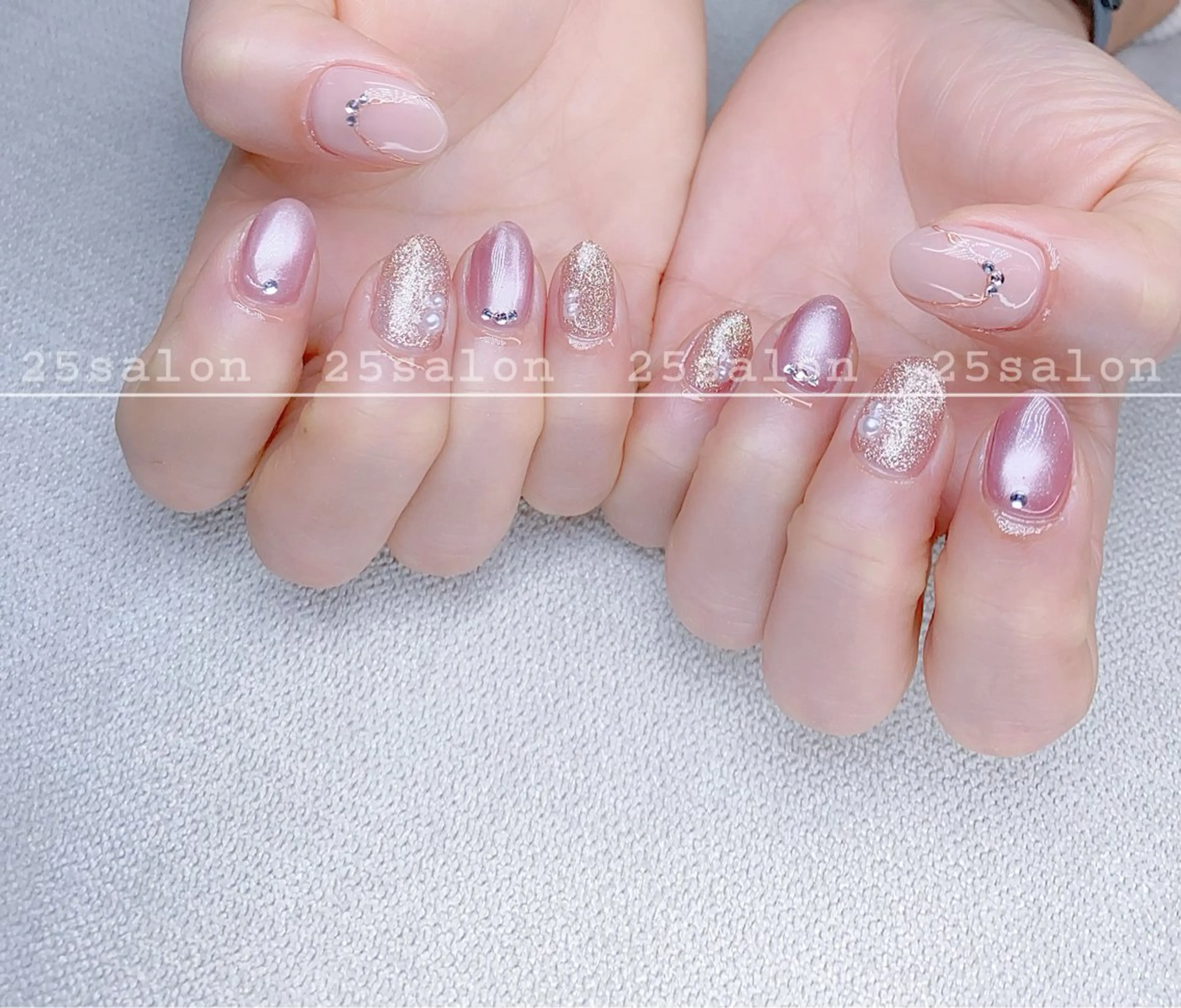 ネイル ジェルネイル 韓国ネイル ニュアンスネイル パラジェル ワンホンネイル 2 5のマツエク・マツパデザイン