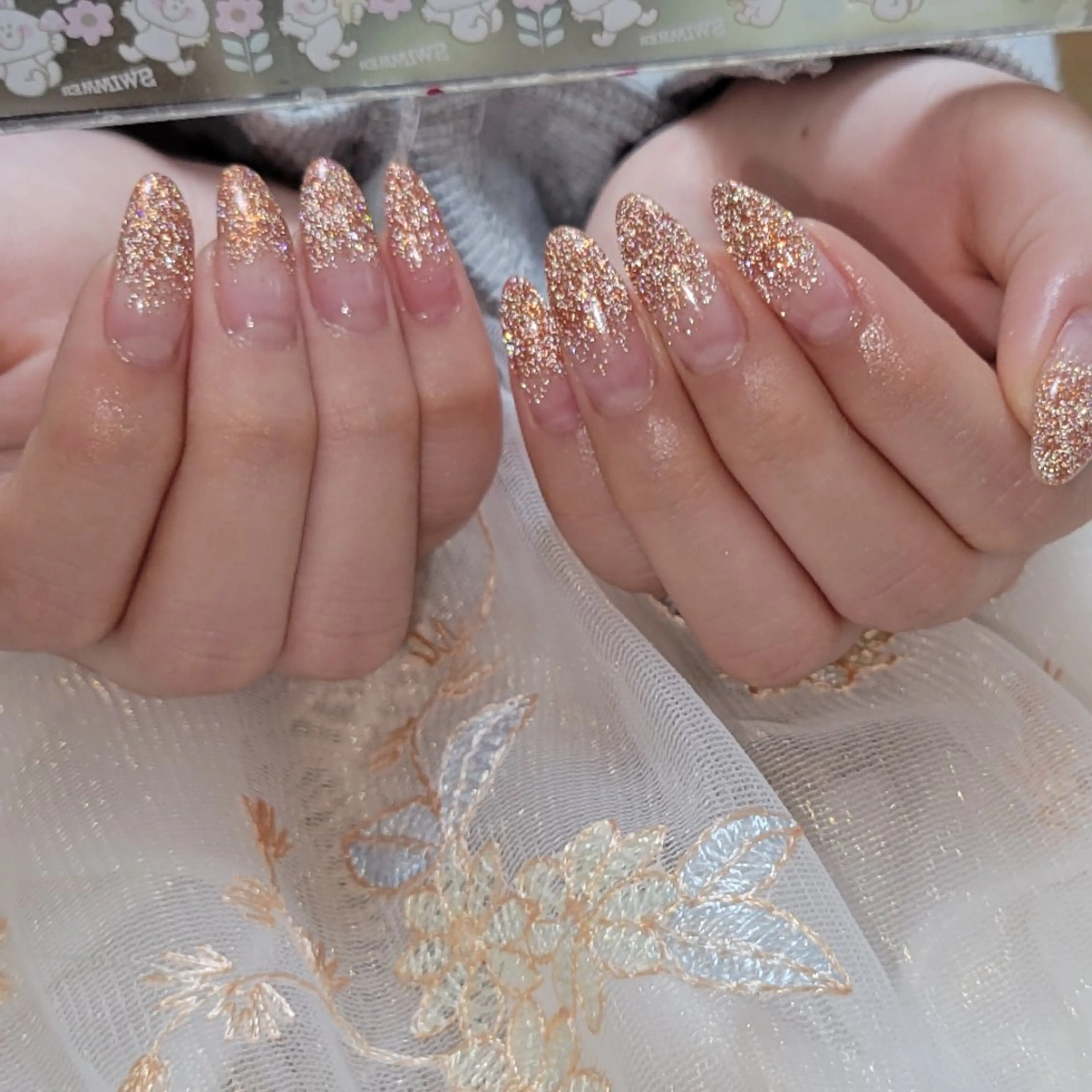 【パラジェル】ちゅるん仕上がり☆ラメグラデーション(オフ無料)の写真