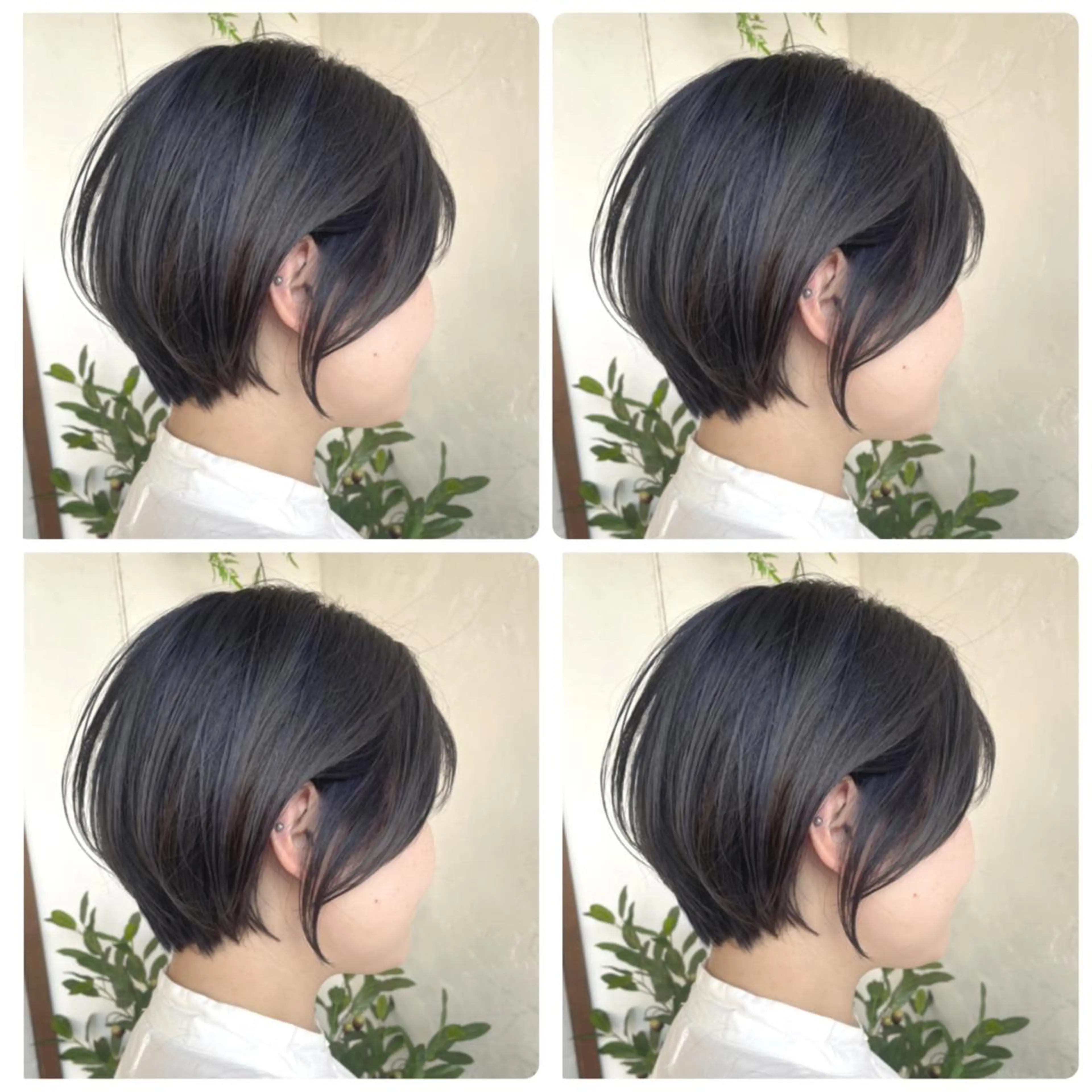 ショート カラー ショートボブ ハンサムショート 丸みショート デザインカラー ハイライトカラー ヘアカラー トリートメント 京都大人女性ショート 徒歩1分/秋山のヘアスタイル