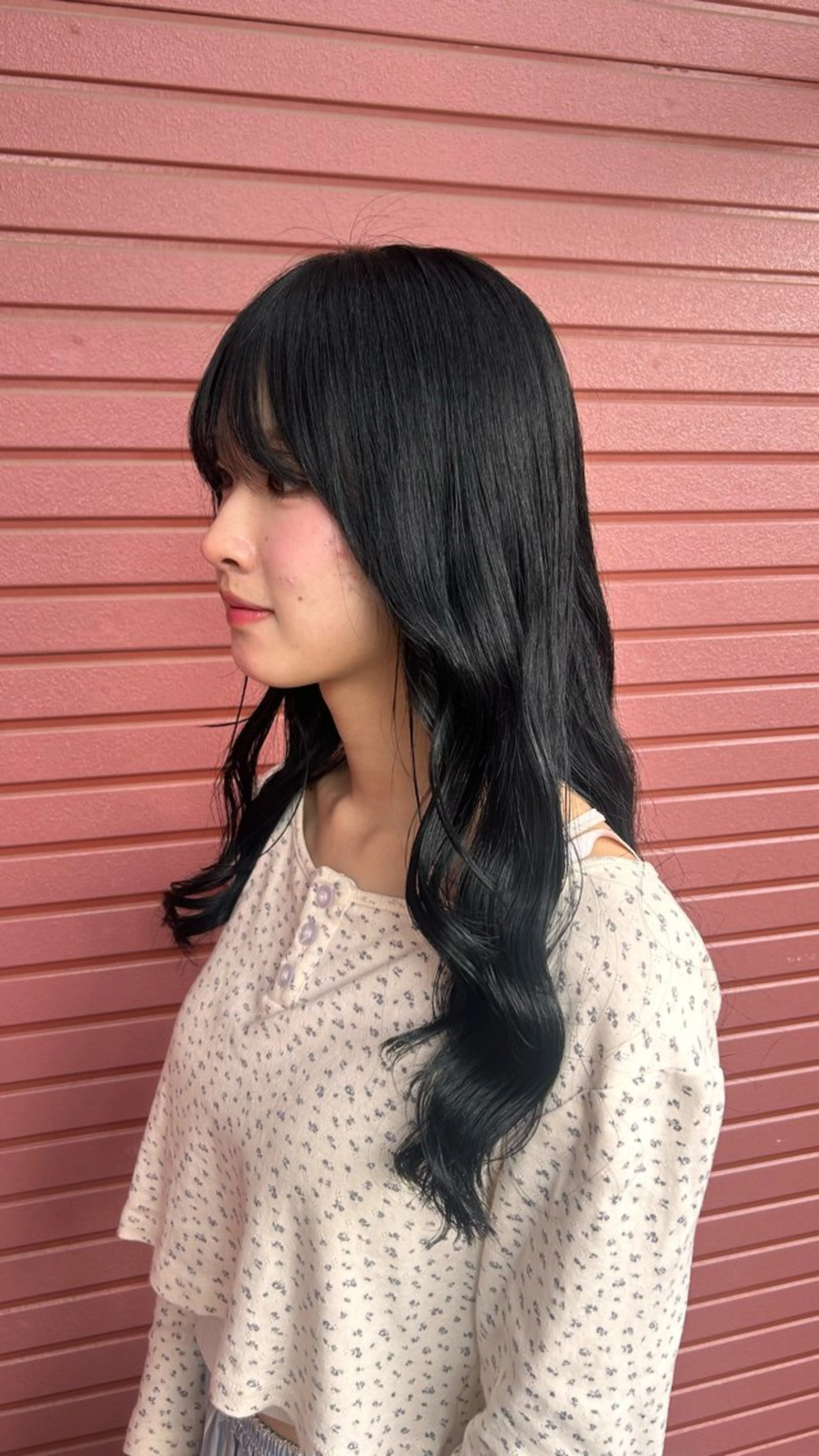 ロング カラー 黒髪 ブルーカラー ブルーブラック ヘアカラー MANA /カラーモデル募集のヘアスタイル