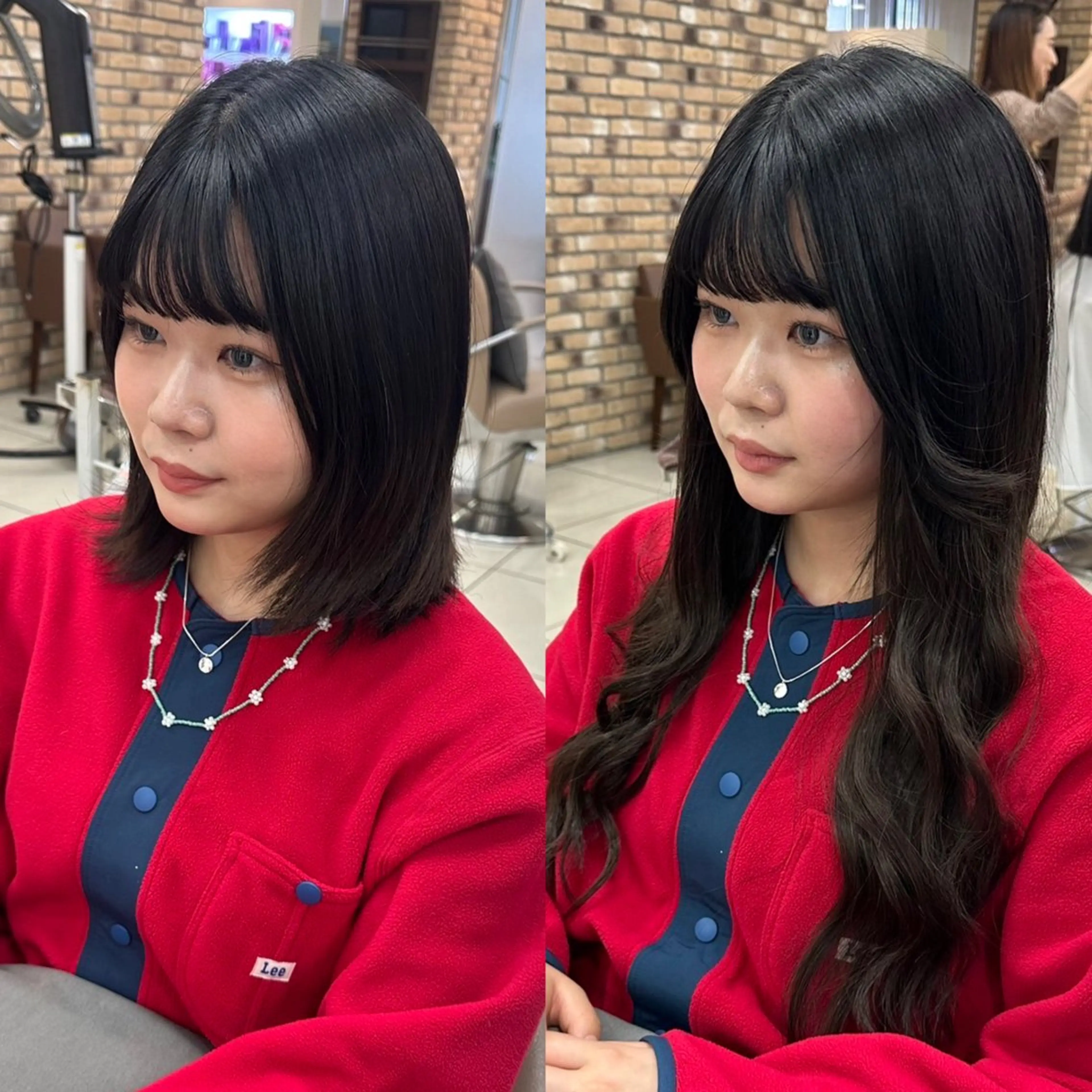 ロング ヘアカラー エクステ 羽エクステ/シール エクステ/横浜駅5分のヘアスタイル