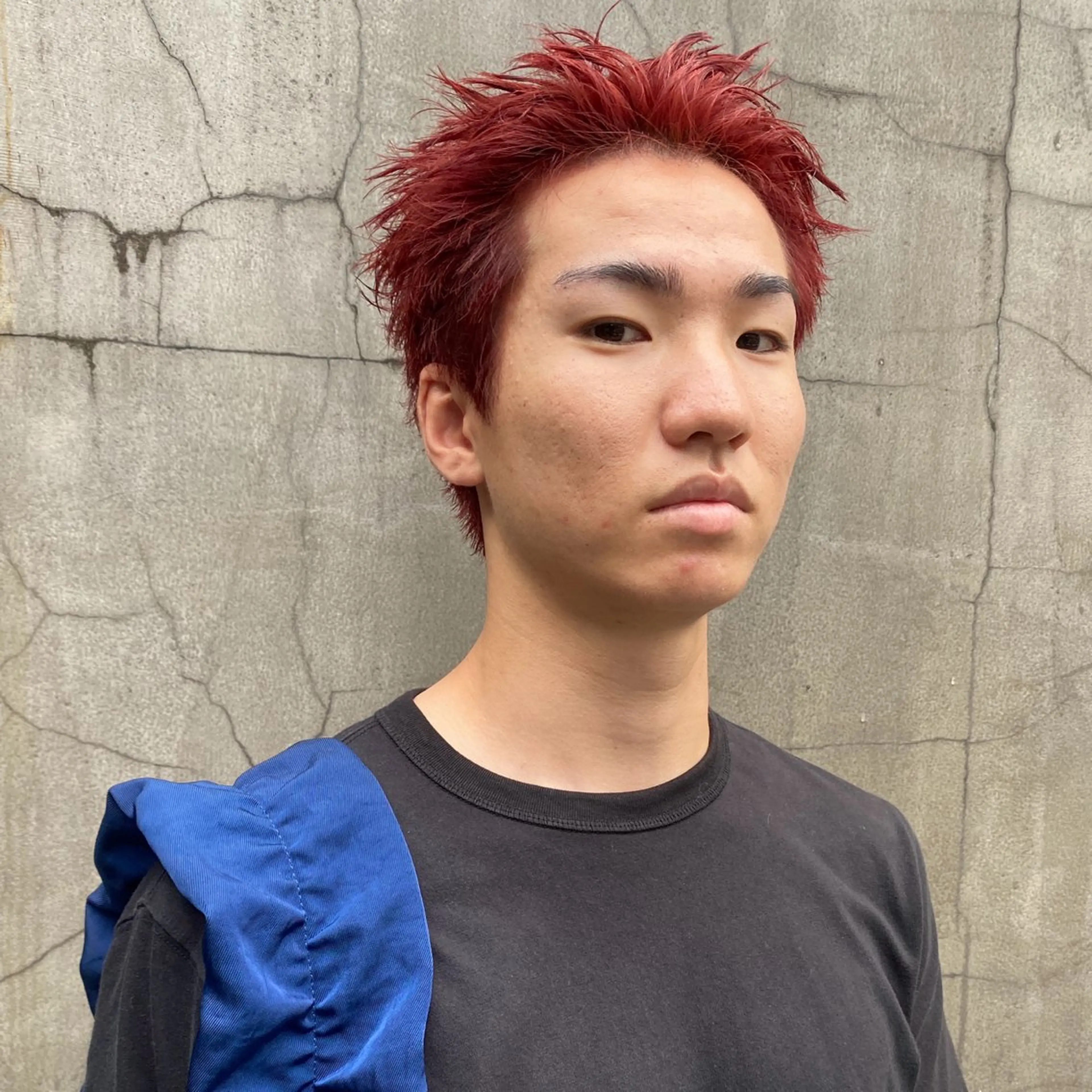 ショート カラー メンズ メンズブリーチ ブリーチ レッドカラー カット ヘアカラー トリートメント ニュアンスデザイン/ SHOUTOのヘアスタイル