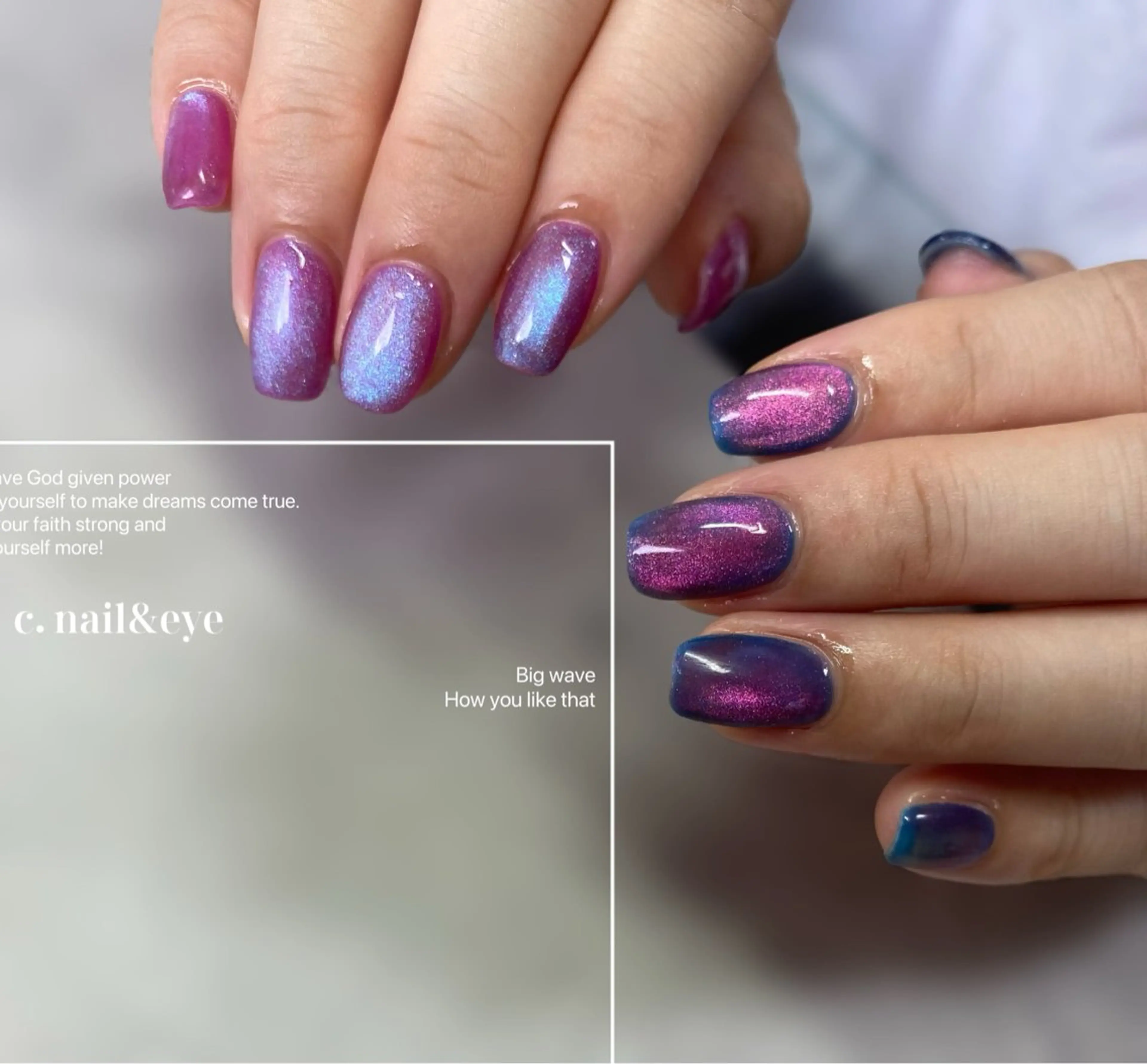 ネイル フットネイル フレンチネイル 氷ネイル・うるうるネイル マグネットネイル ミラーネイル C.Nail &Eye筑紫駅のネイルデザイン