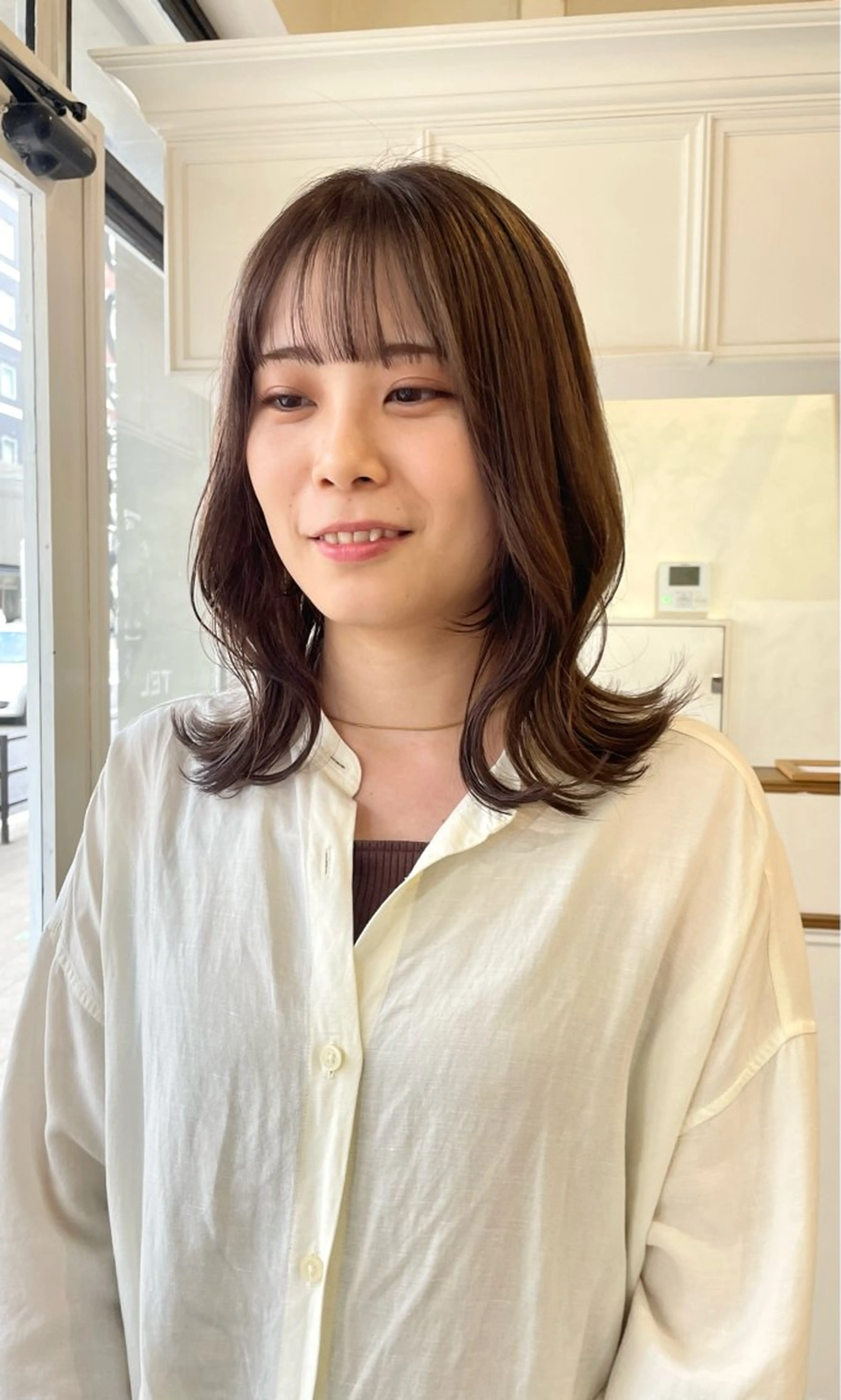 ミディアム カラー 透明感カラー グレージュ ⌇ROMEO京橋店⌇ 鎌谷明星🪷のヘアスタイル