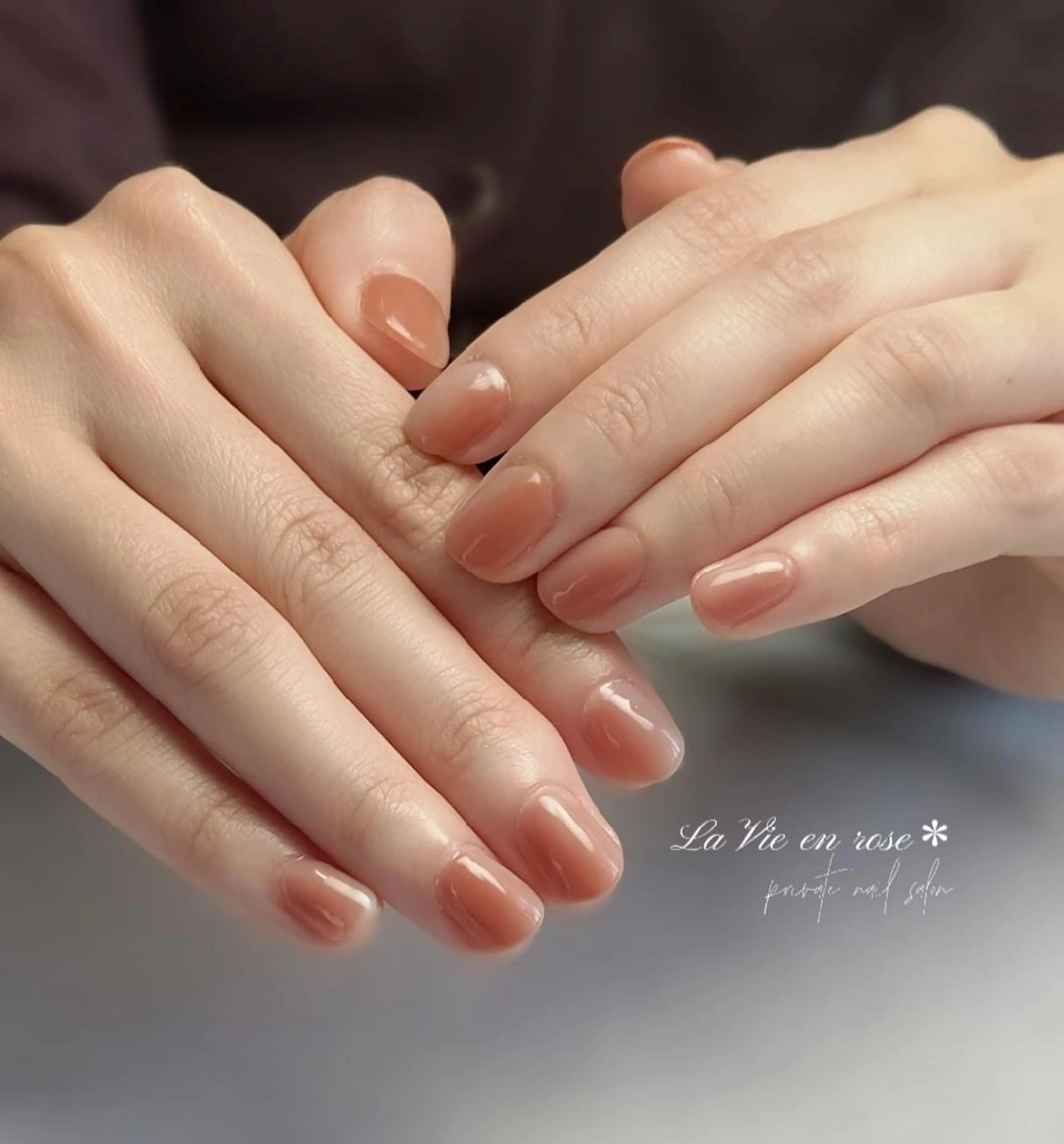 ネイル グラデーション ラヴィアン ローズのネイルデザイン