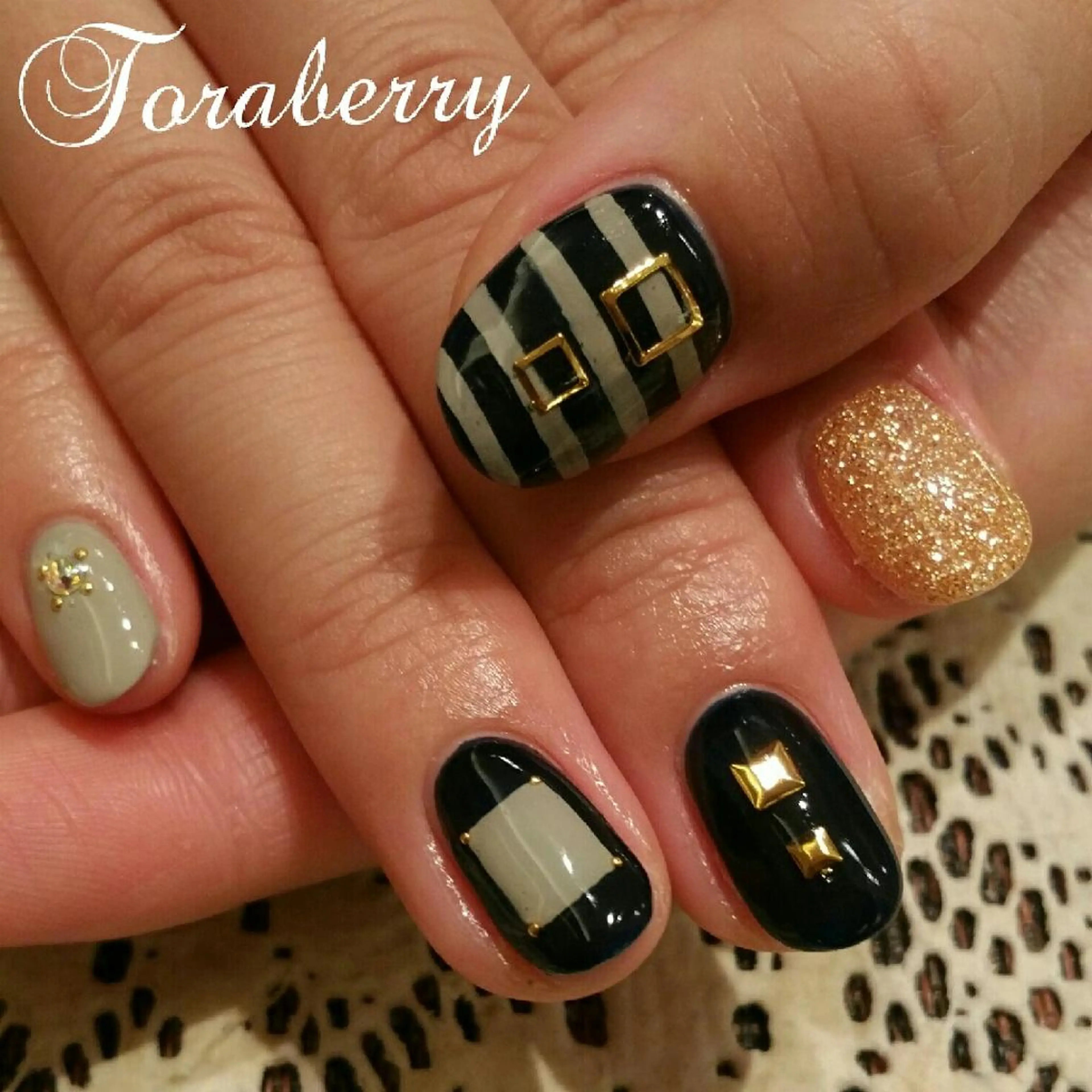 ネイル ボーダー 持ち込み ネイリスト なつみのネイルデザイン