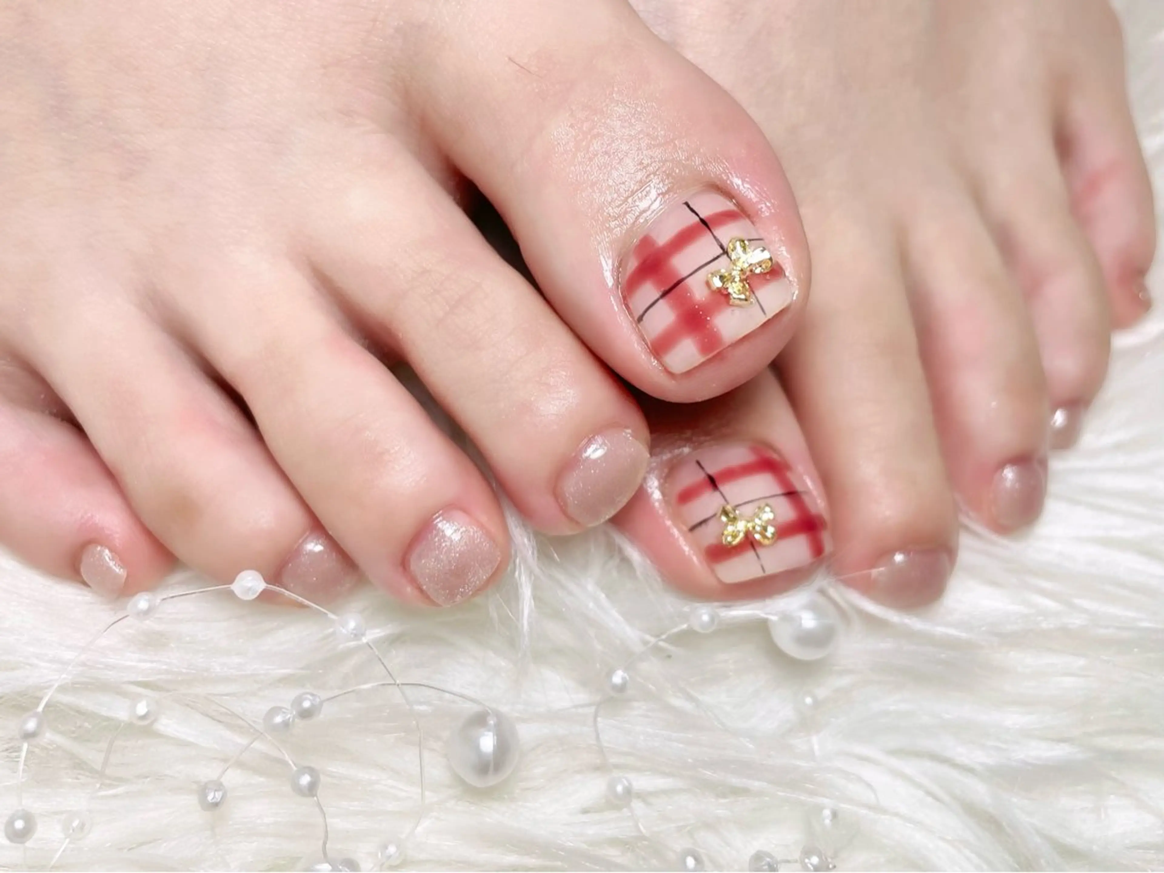 ネイル ジェルネイル 韓国ネイル パラジェル ワンホンネイル フットネイル ゆりか ジョアアンジェ福島のネイルデザイン