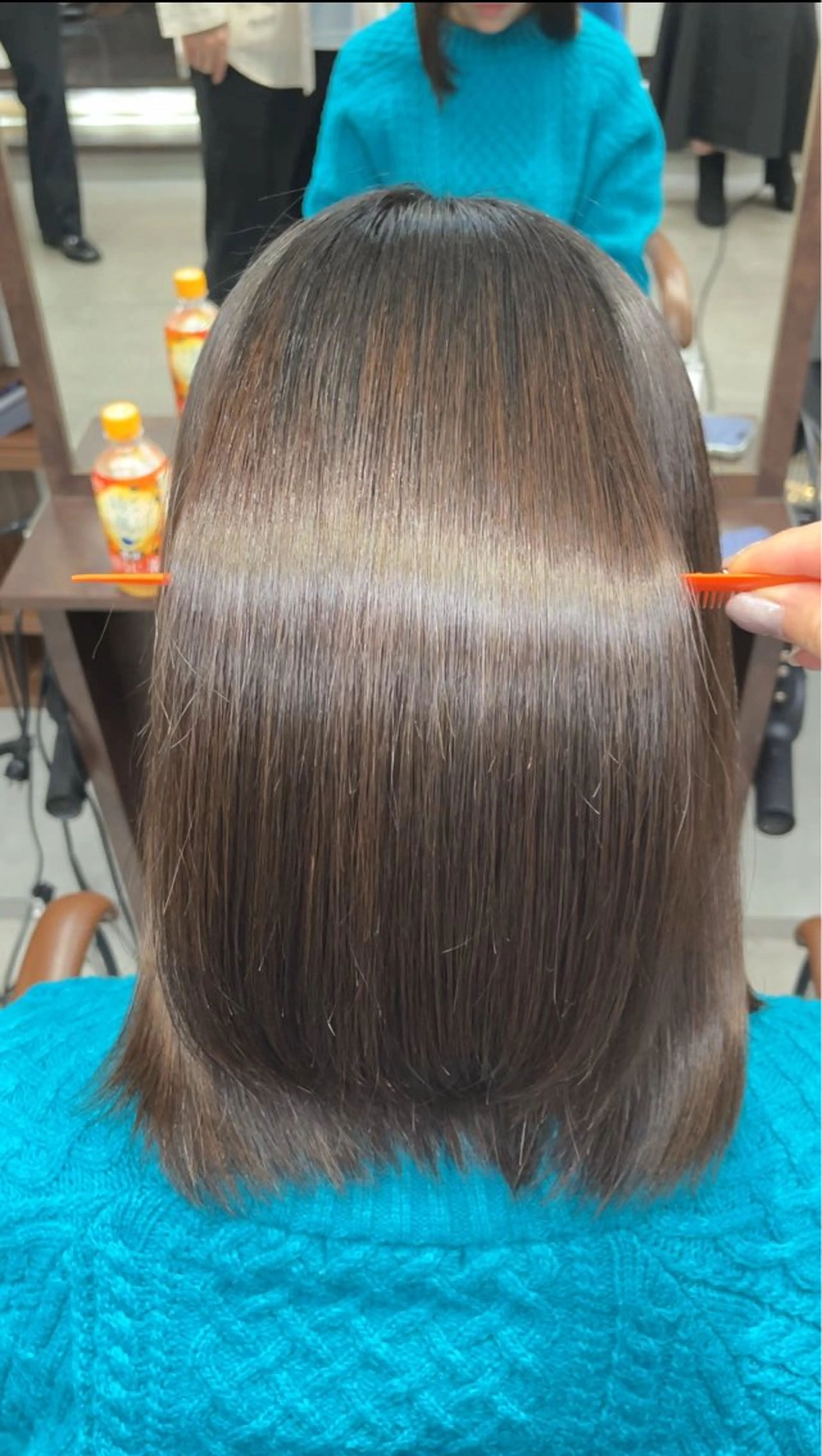 ミディアム パーマ 縮毛矯正 縮毛矯正 miyuu🐈‍⬛ レイヤー/韓国風ヘアのその他イメージ