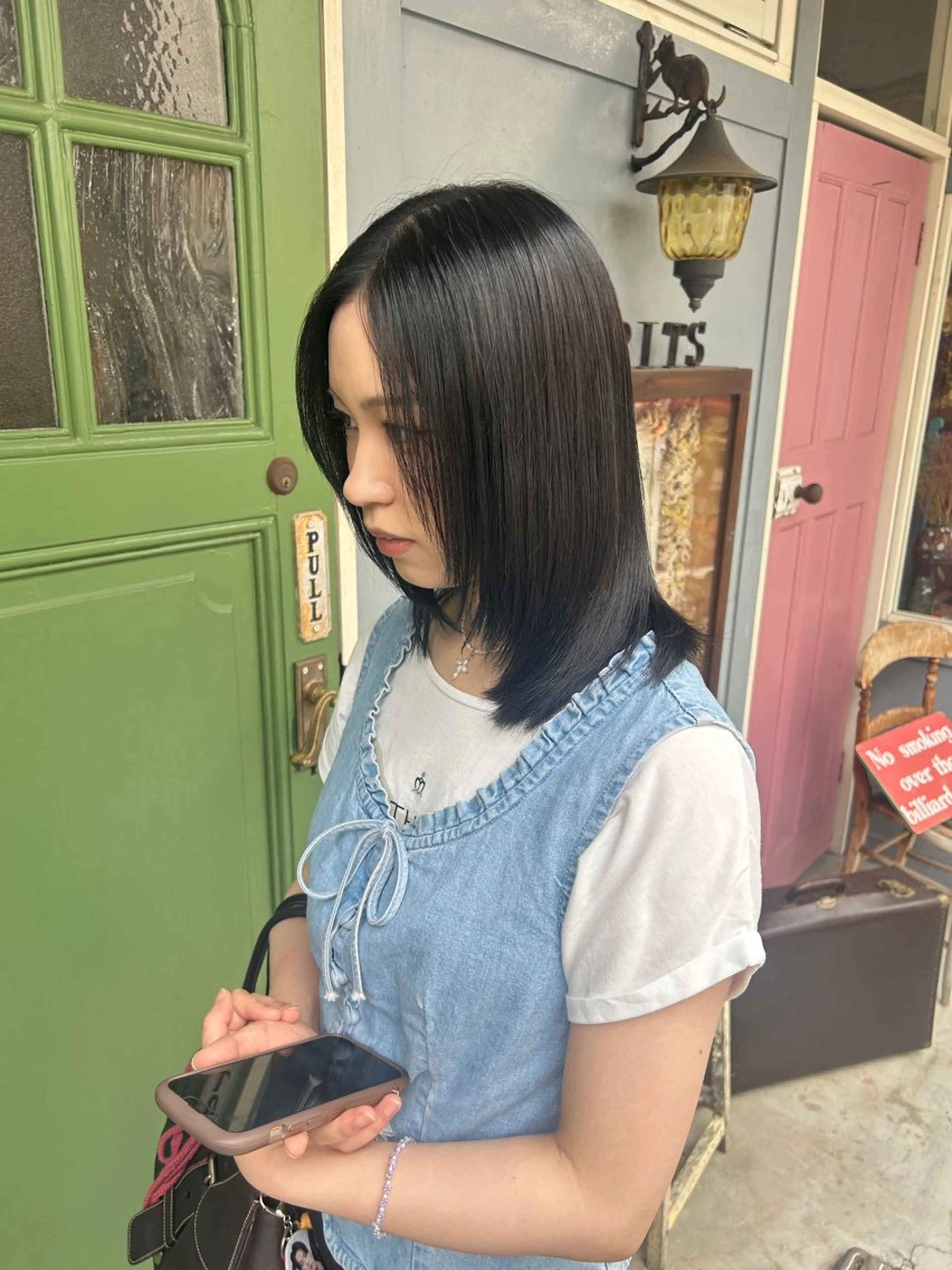 ミディアム カラー 透明感カラー カット ヘアカラー 清水千優/パーマ/透 明感カラー/メンズのヘアスタイル