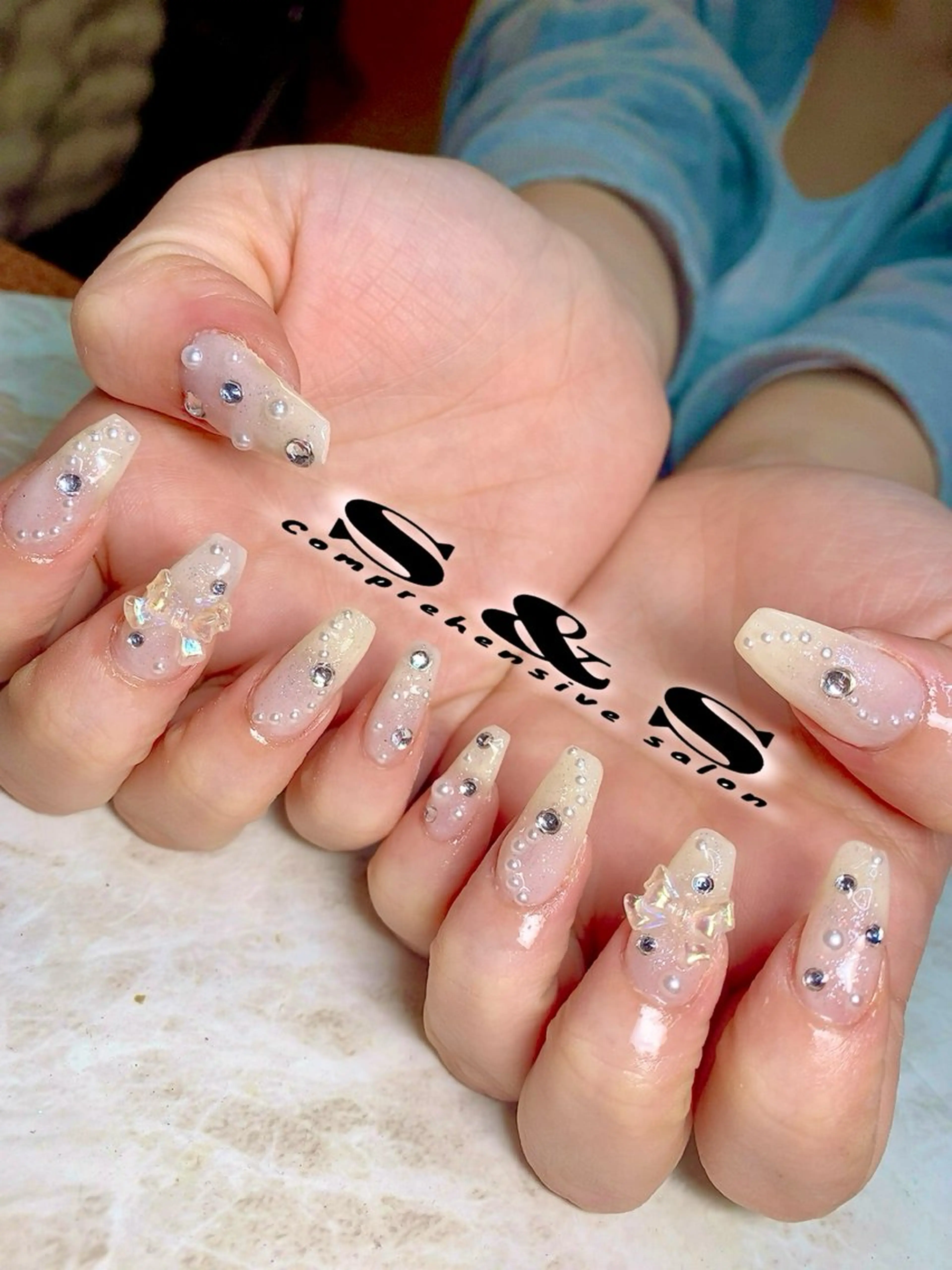 ネイル キラキラネイル 韓国ネイル 黄色 S&S 村田小百合のネイルデザイン