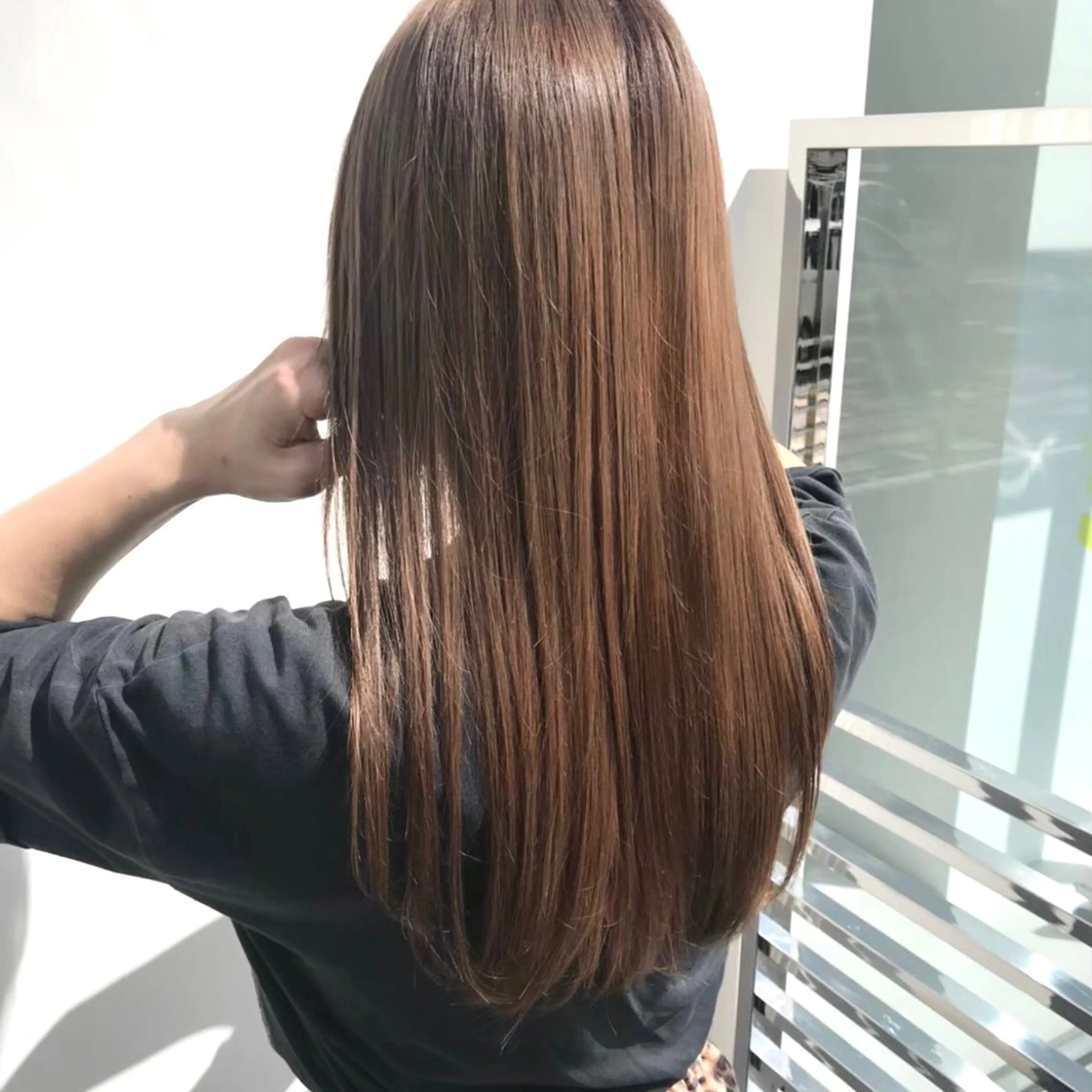 ロング カラー ブラウンカラー 髪質改善 トリートメント ParveMix いしいまお🌼のヘアスタイル