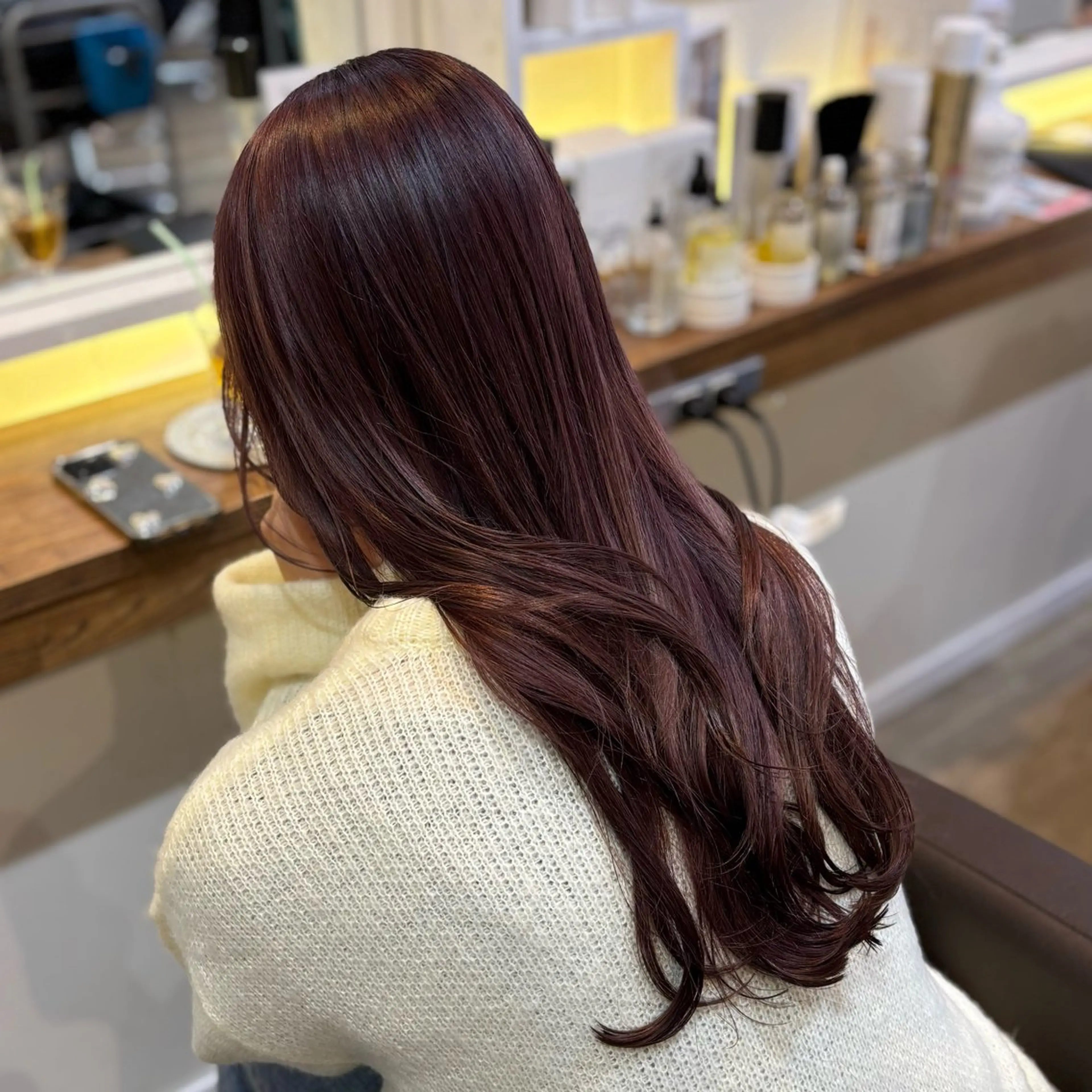 ロング ピンクラベンダー 🎀ハイトーン/ 艶カラー/夕月🎀のヘアスタイル