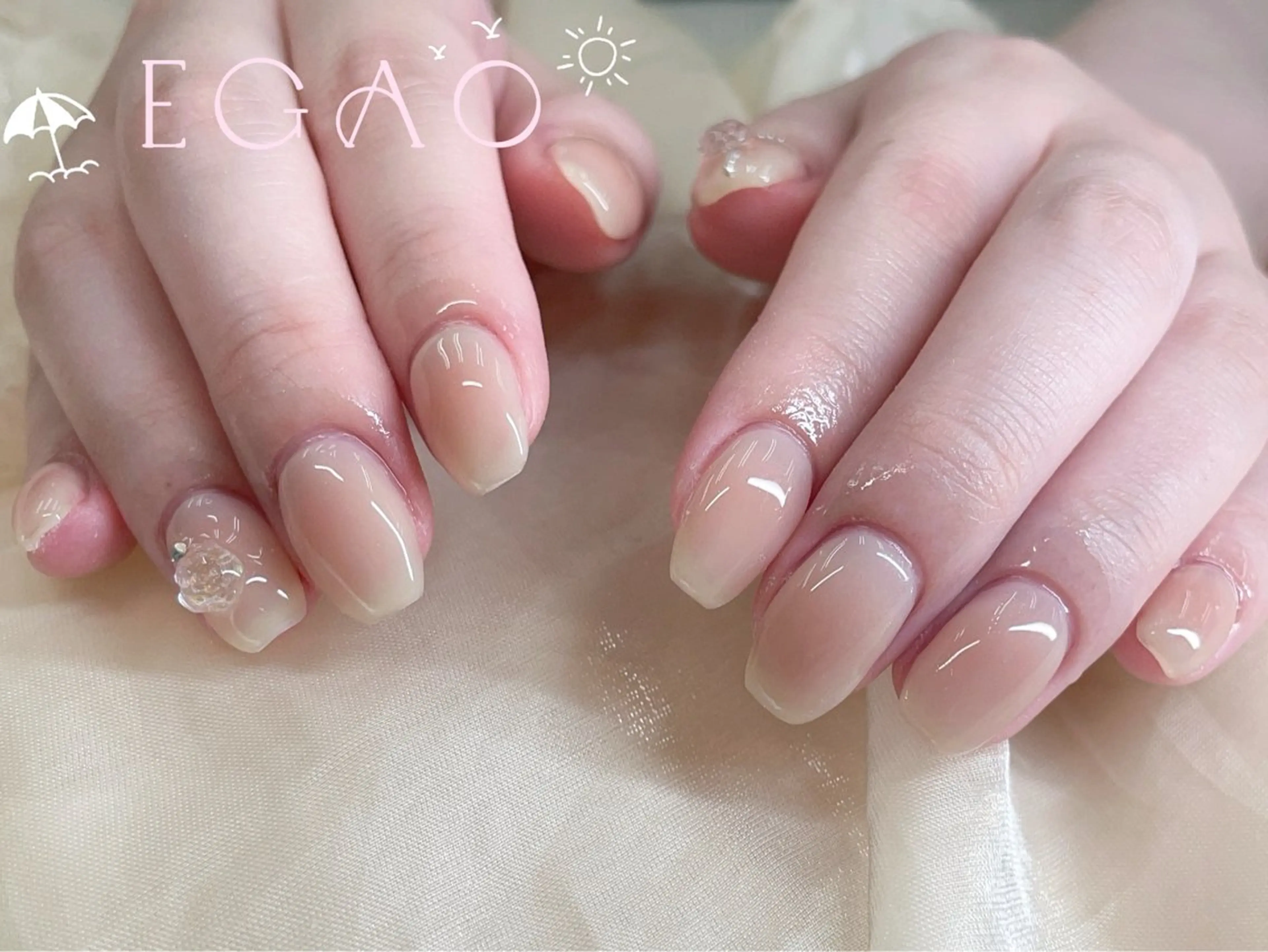 ネイル アートネイル フットネイル フレンチネイル ジェルネイル グラデーション ハンドネイル Egao Nail Salonのネイルデザイン