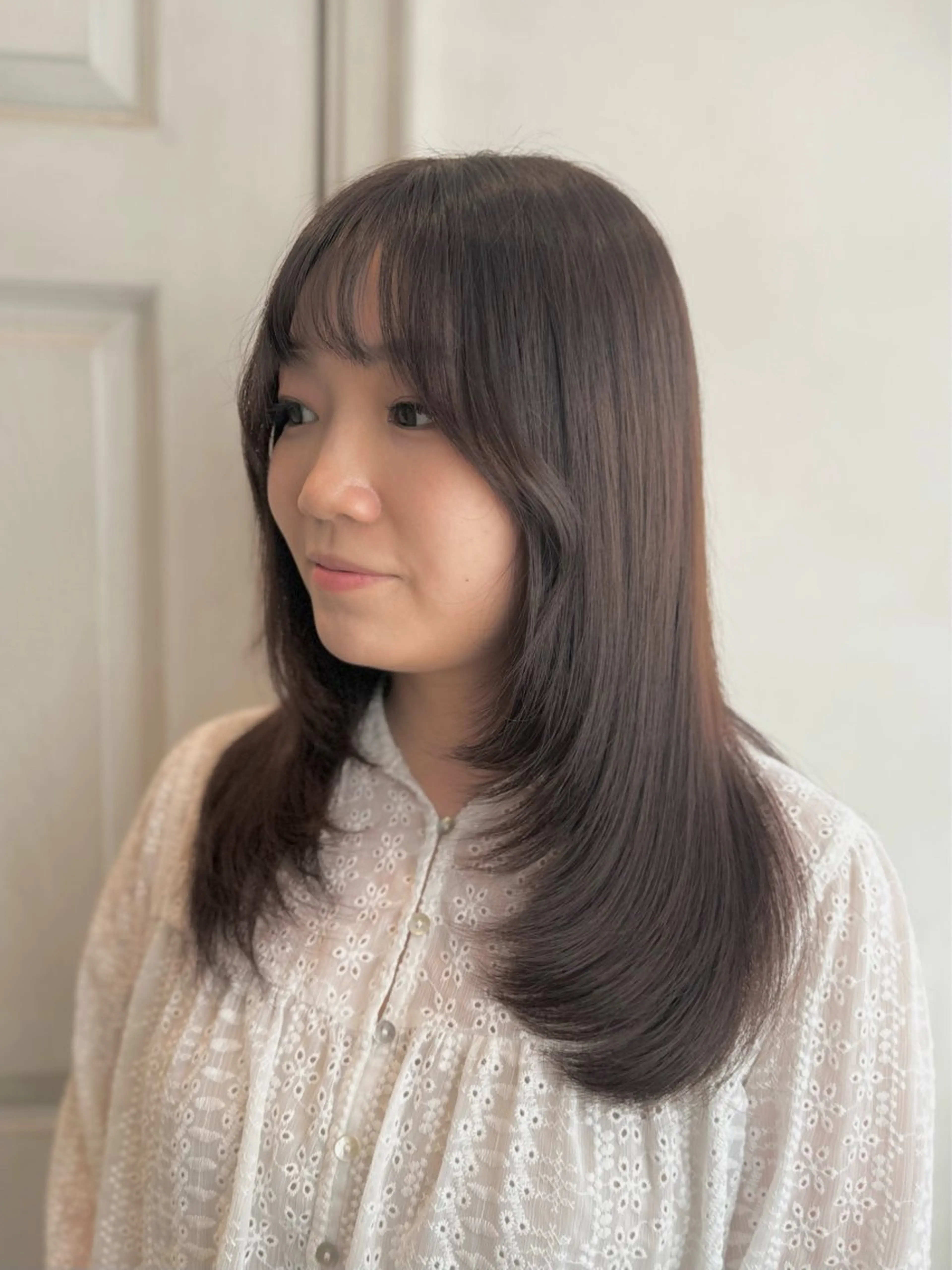 ロング チョコレートブラウン レイヤーカット カット ヘアカラー 🫧サカモトレナ🫧 新宿三丁目のヘアスタイル