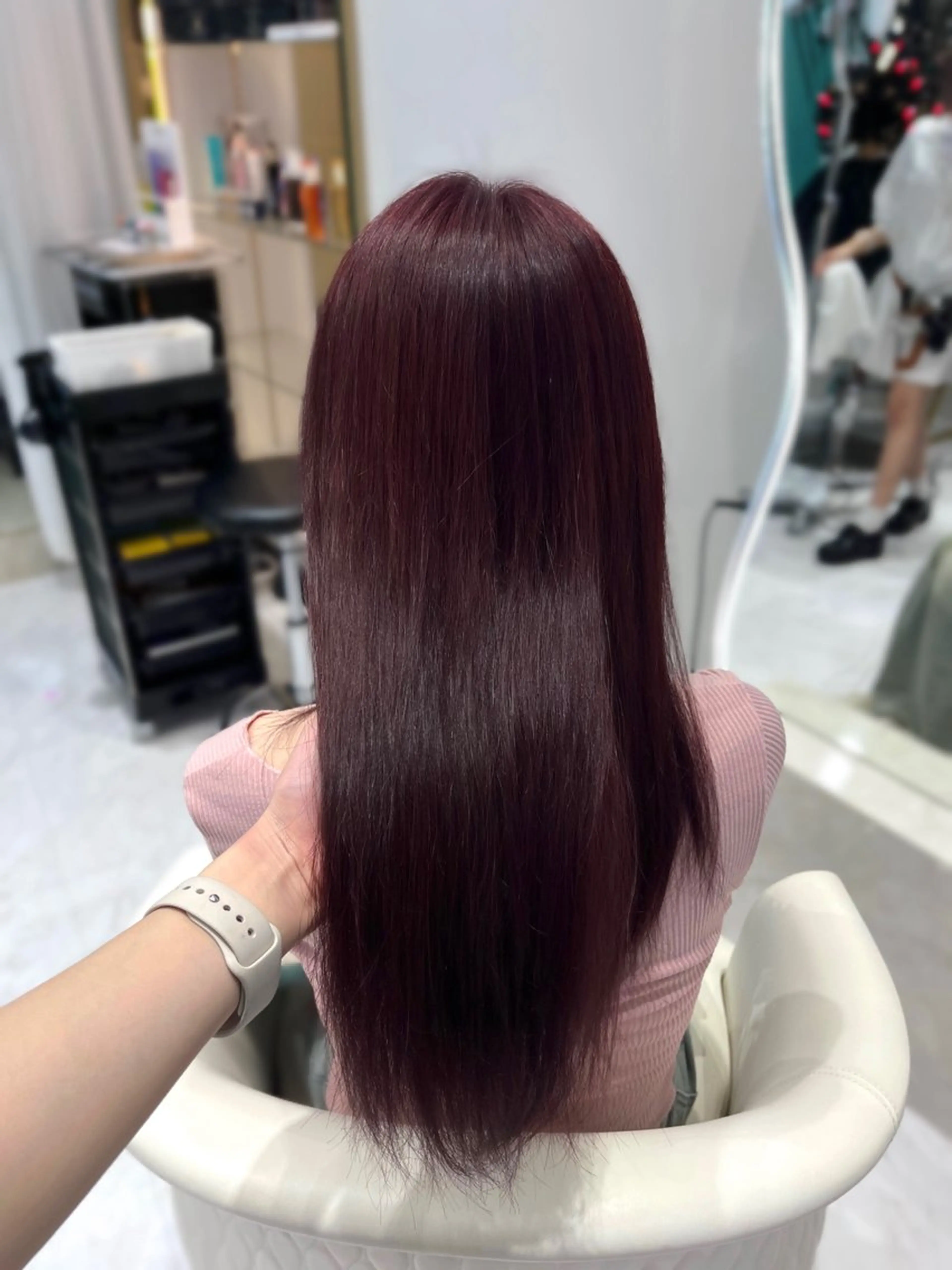 【ミニモ限定価格🩷】ブリーチ無しWカラー+髪質改善トリートメント🎀の写真