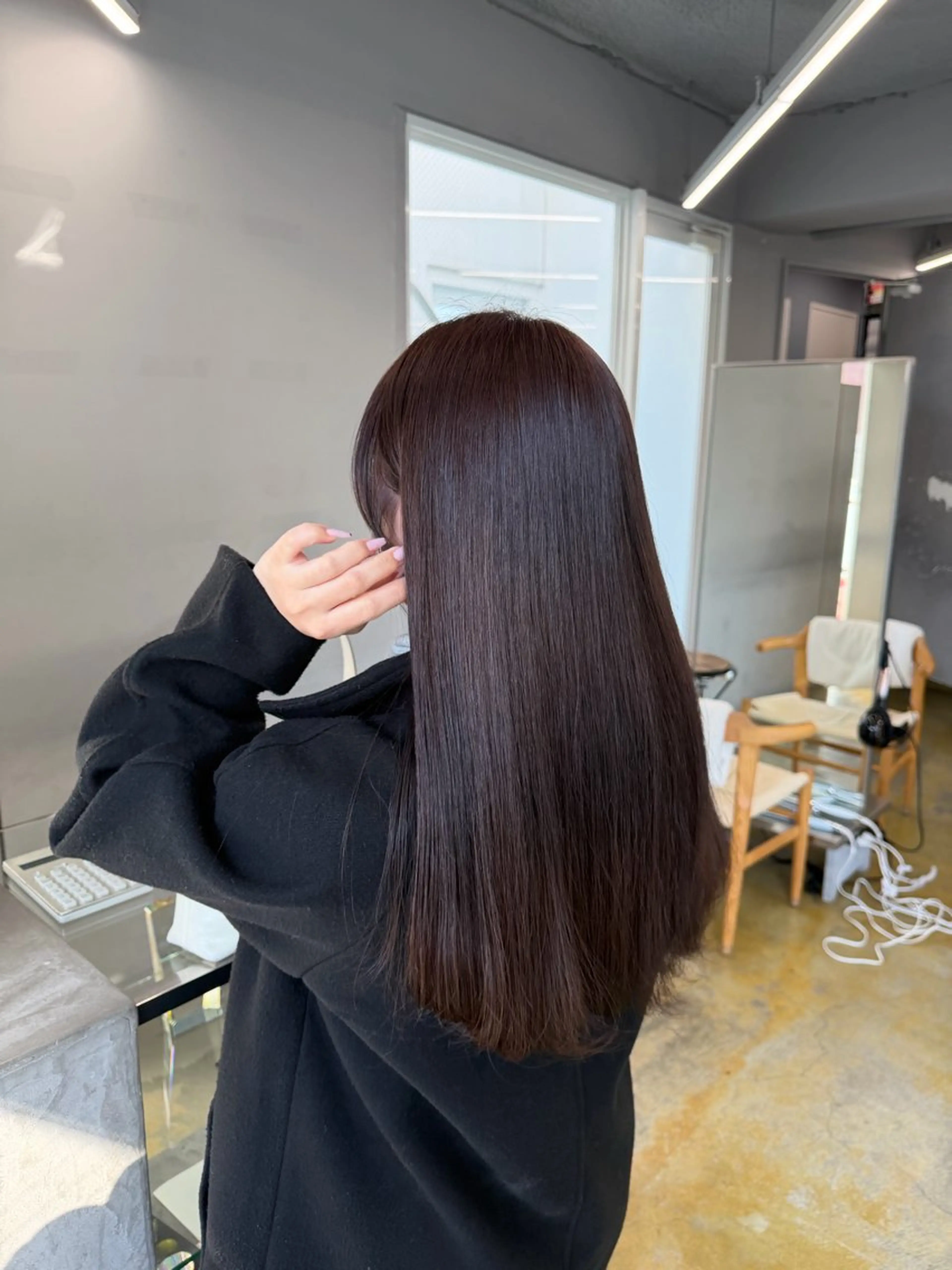 ロング カラー ブラウンカラー ラベンダーカラー ヘアカラー トリートメント 愛莉/ラベンダー/ ベージュ/ブラウンのヘアスタイル