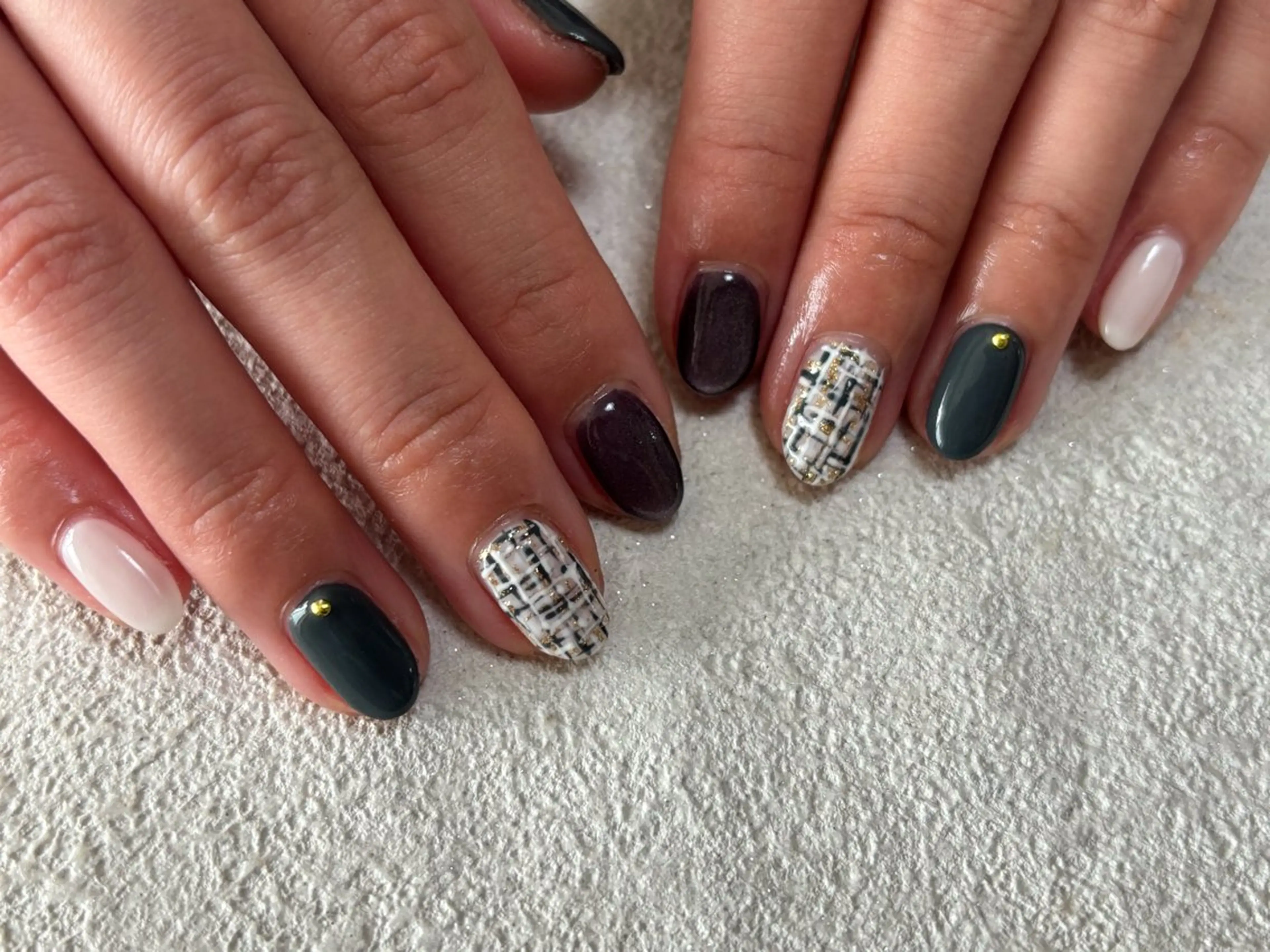 ネイル オーロラネイル フットネイル フレンチネイル ジェルネイル 韓国ネイル ハンドネイル kiki nail 二子玉川のネイルデザイン