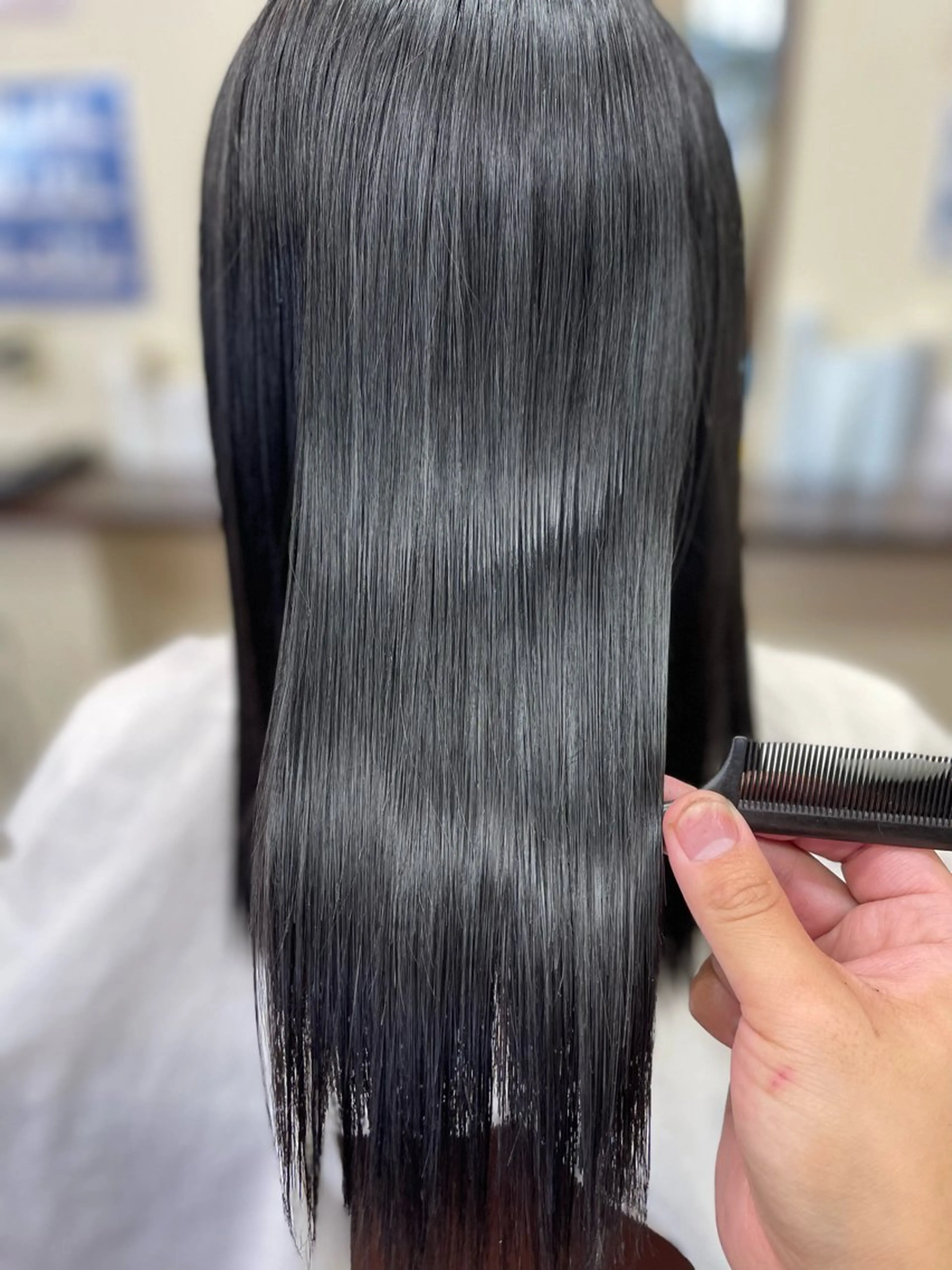 セミロング カット 縮毛矯正 田中 就のヘアスタイル